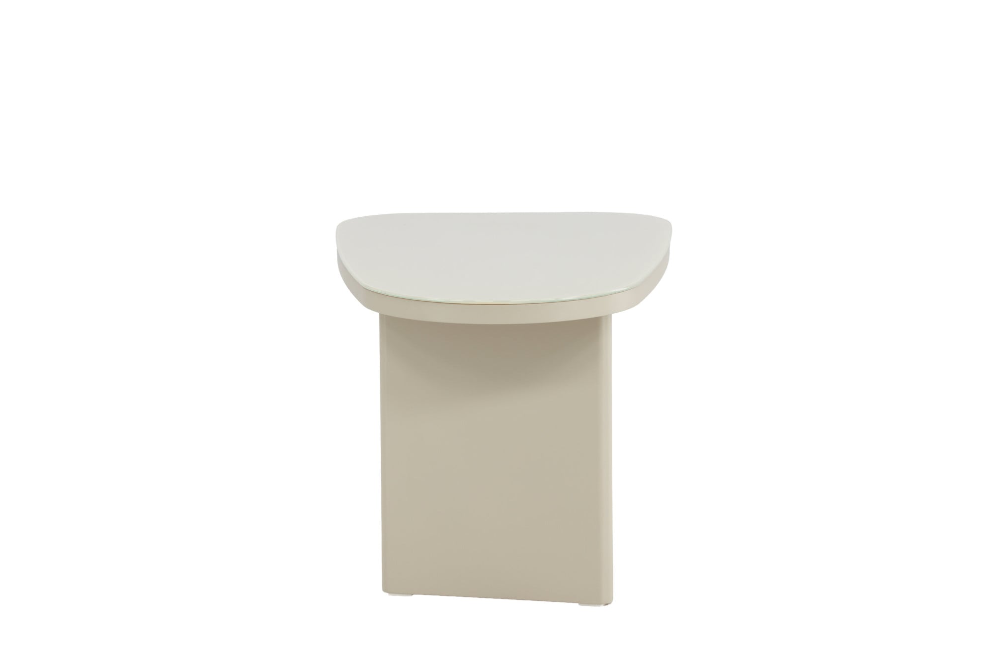 Venture Home Beistelltisch »Grönvik, ovaler Beistelltisch 70 × 45 cm mit Glasplatte in Beige« Ablagetisch, Glas transparent, MDF-Gestell beige, oval, dekorativ