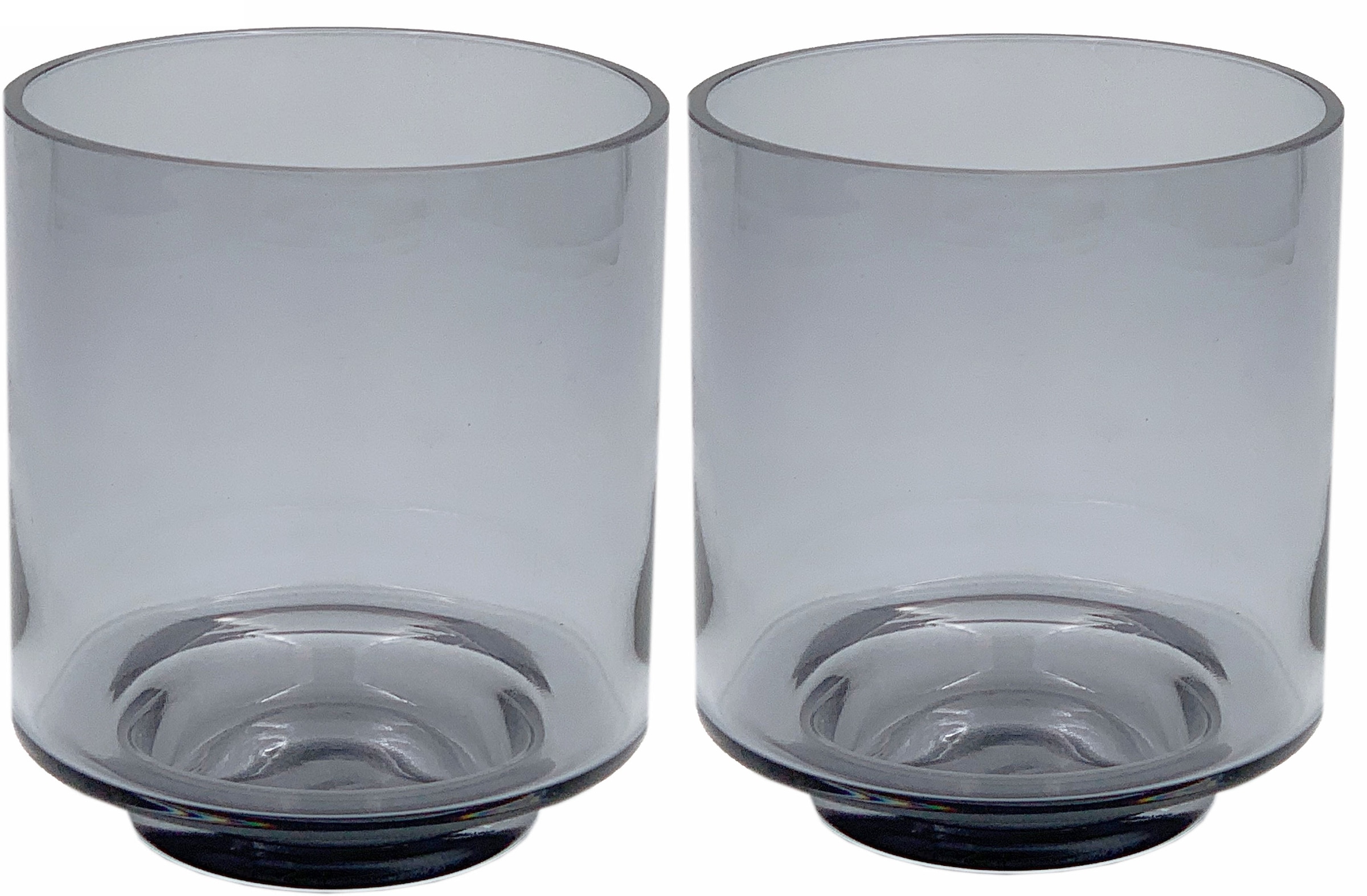 Leonique Windlicht »Gracelynn«, kaufen aus 2 Fuss Form, mit (Set, zylindrischer St.), günstig in Glas