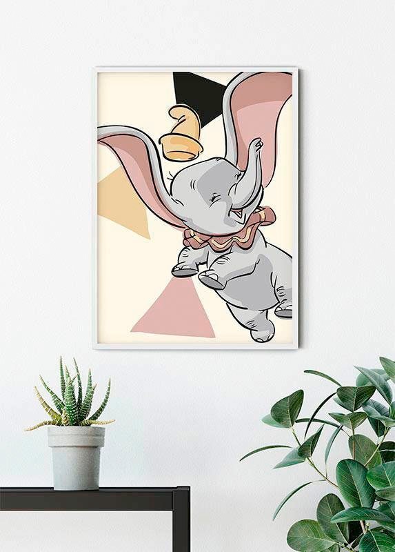Komar Bild »Dumbo Angles«, Disney, (1 St.), Wandbild zur Dekoration im Kinderzimmer - ohne Rahmen
