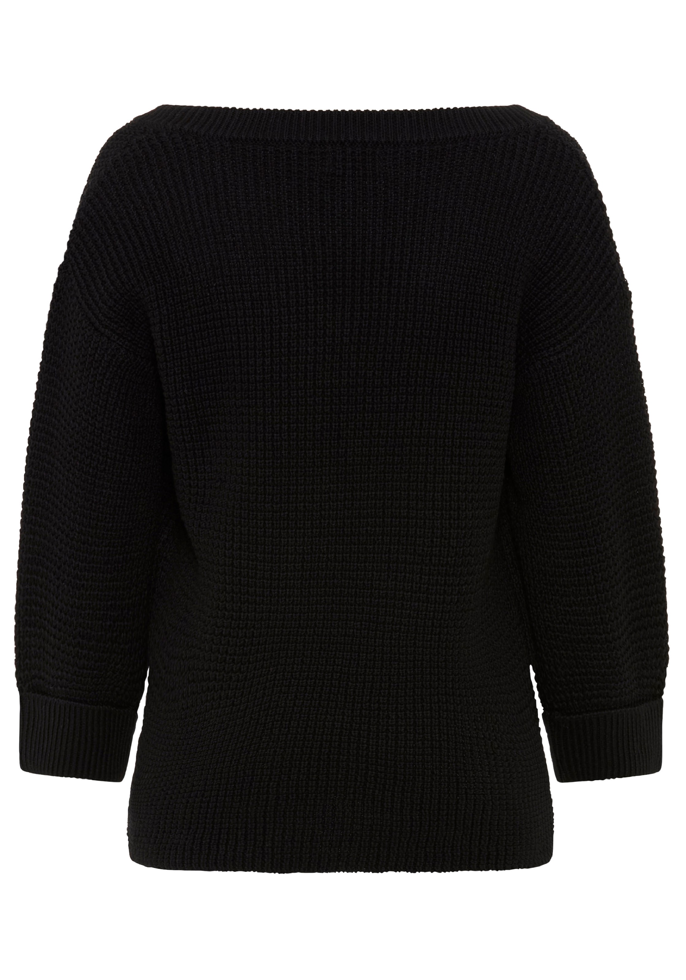 Flashlights V-Ausschnitt-Pullover bequem geschnitten mit 3/4 Ärmeln
