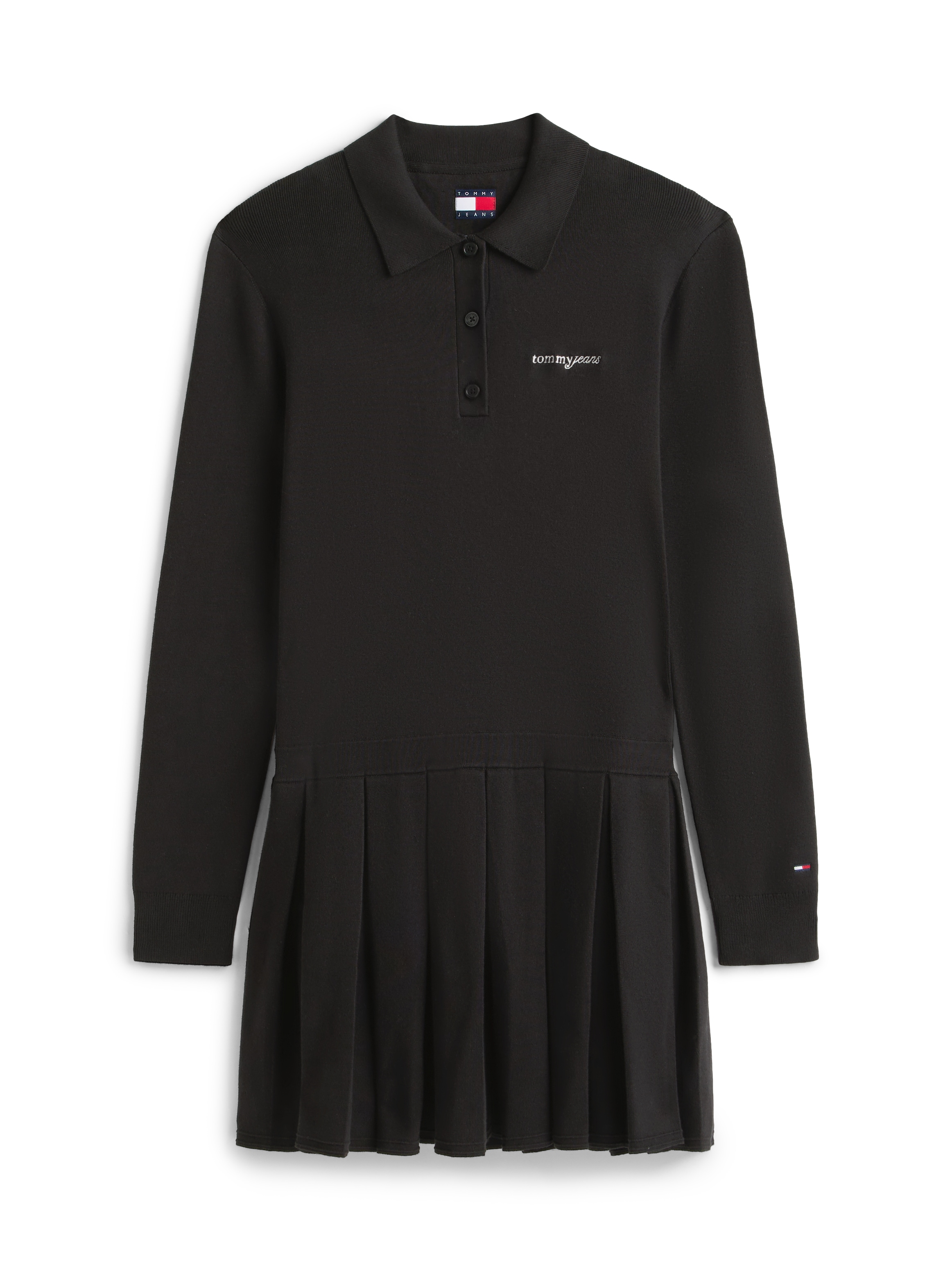 Tommy Jeans Robe en sweat »TJW SCRIPT PLEATED SWEATER DRESS«