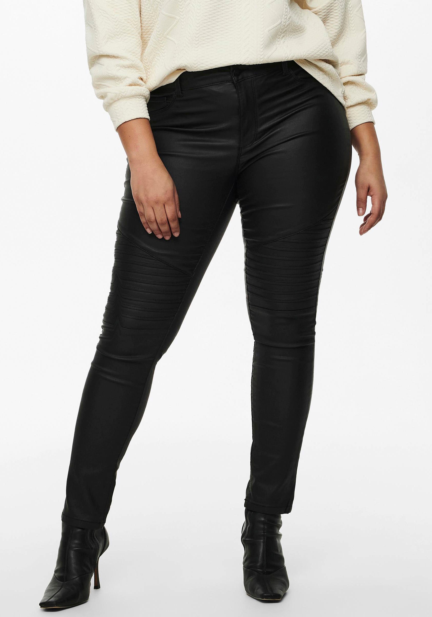 Image of ONLY CARMAKOMA Lederimitathose »Biker-Pants CARPUNK« bei Ackermann Versand Schweiz