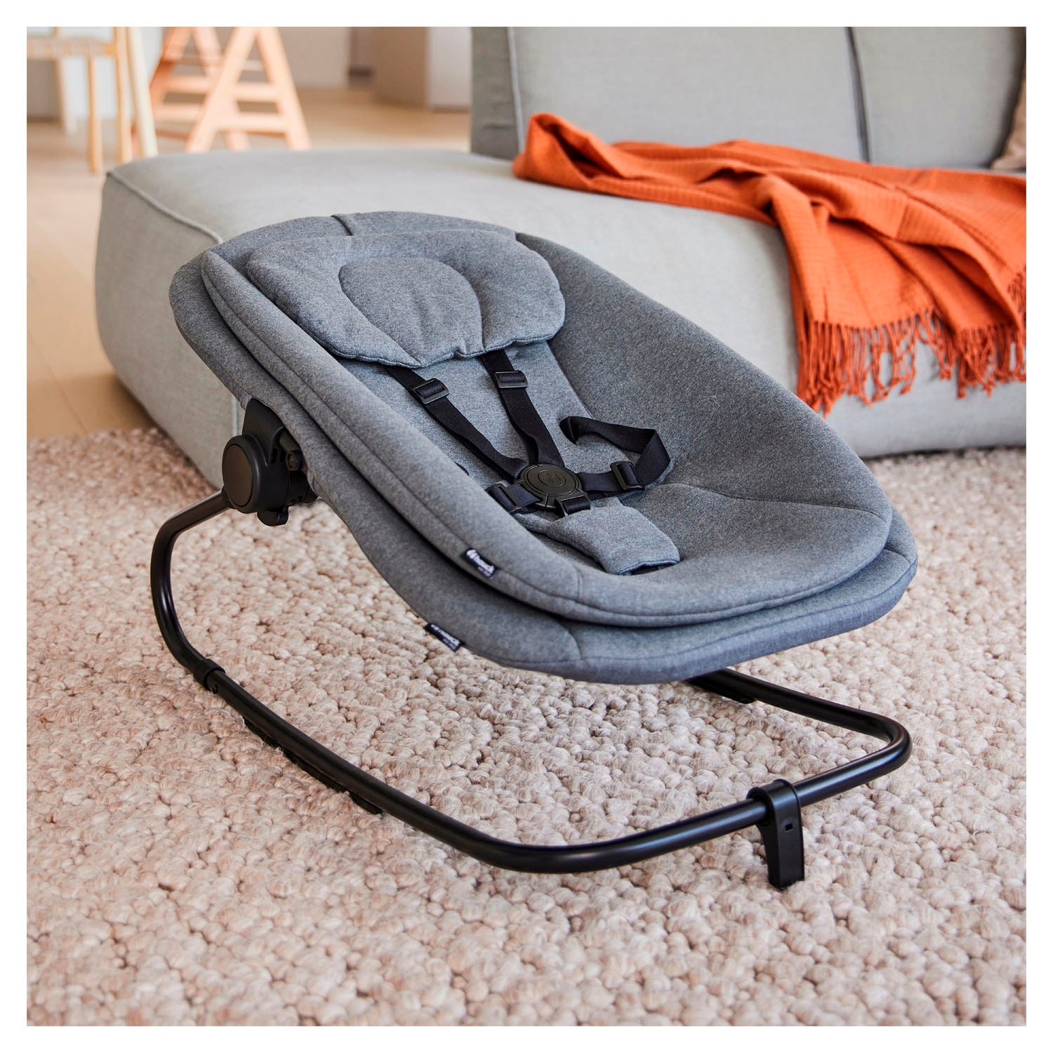 Hauck Babywippe »Highchair Bouncer, Dark Grey Melange« bis 9 kg für Alpha+, Beta+,  Arketa