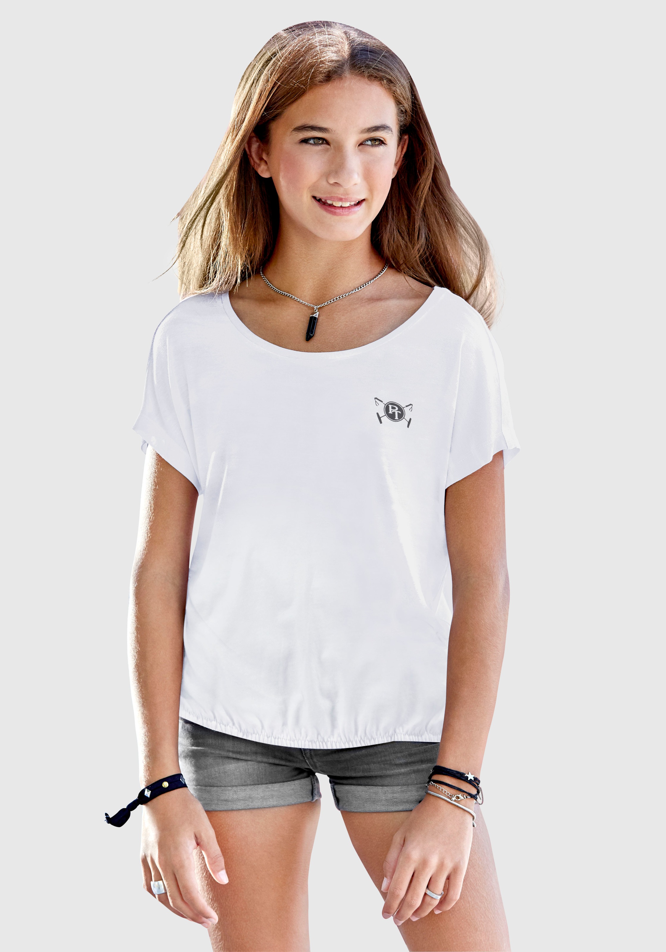 Image of TOM TAILOR Polo Team Fledermausshirt, mit elastischem Saumabschluss bei Ackermann Versand Schweiz