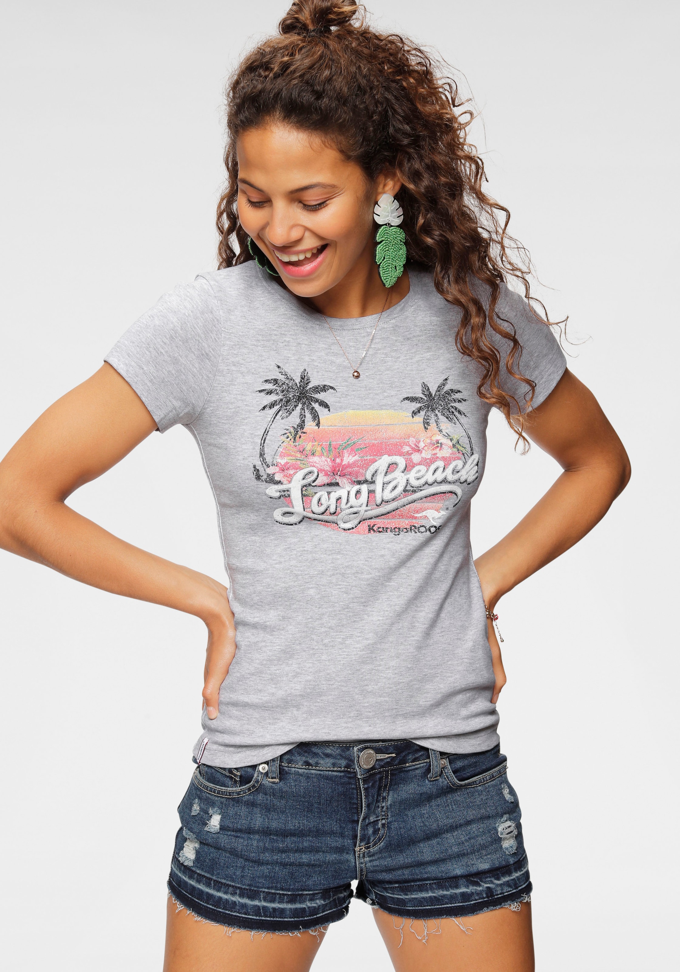 Image of KangaROOS T-Shirt, mit "Long Beach" Print bei Ackermann Versand Schweiz