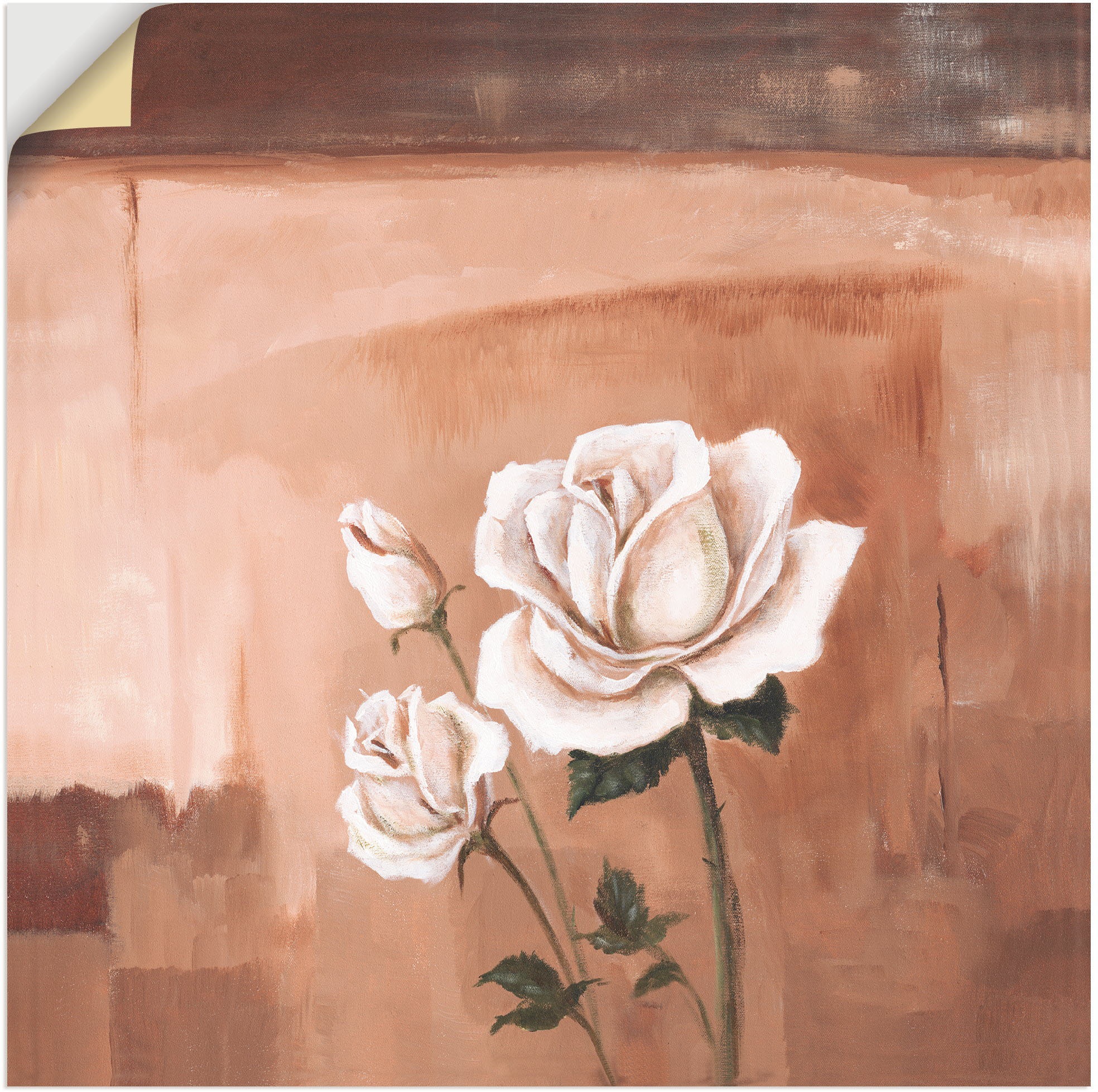 Image of Artland Wandbild »Rosen II«, Blumenbilder, (1 St.), in vielen Grössen & Produktarten - Alubild / Outdoorbild für den Aussenbereich, Leinwandbild, Poster, Wandaufkleber / Wandtattoo auch für Badezimmer geeignet bei Ackermann Versand Schweiz