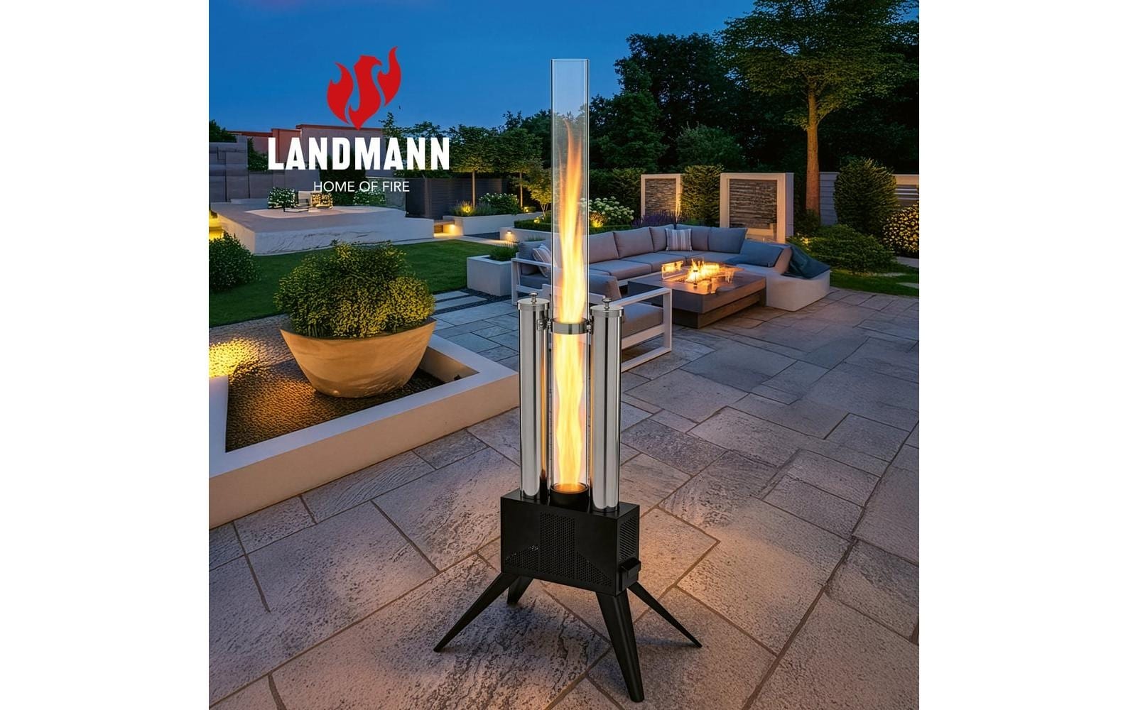 LANDMANN »Landmann Pellet-Fackel 135 cm, Schwarz/Edelstahl«