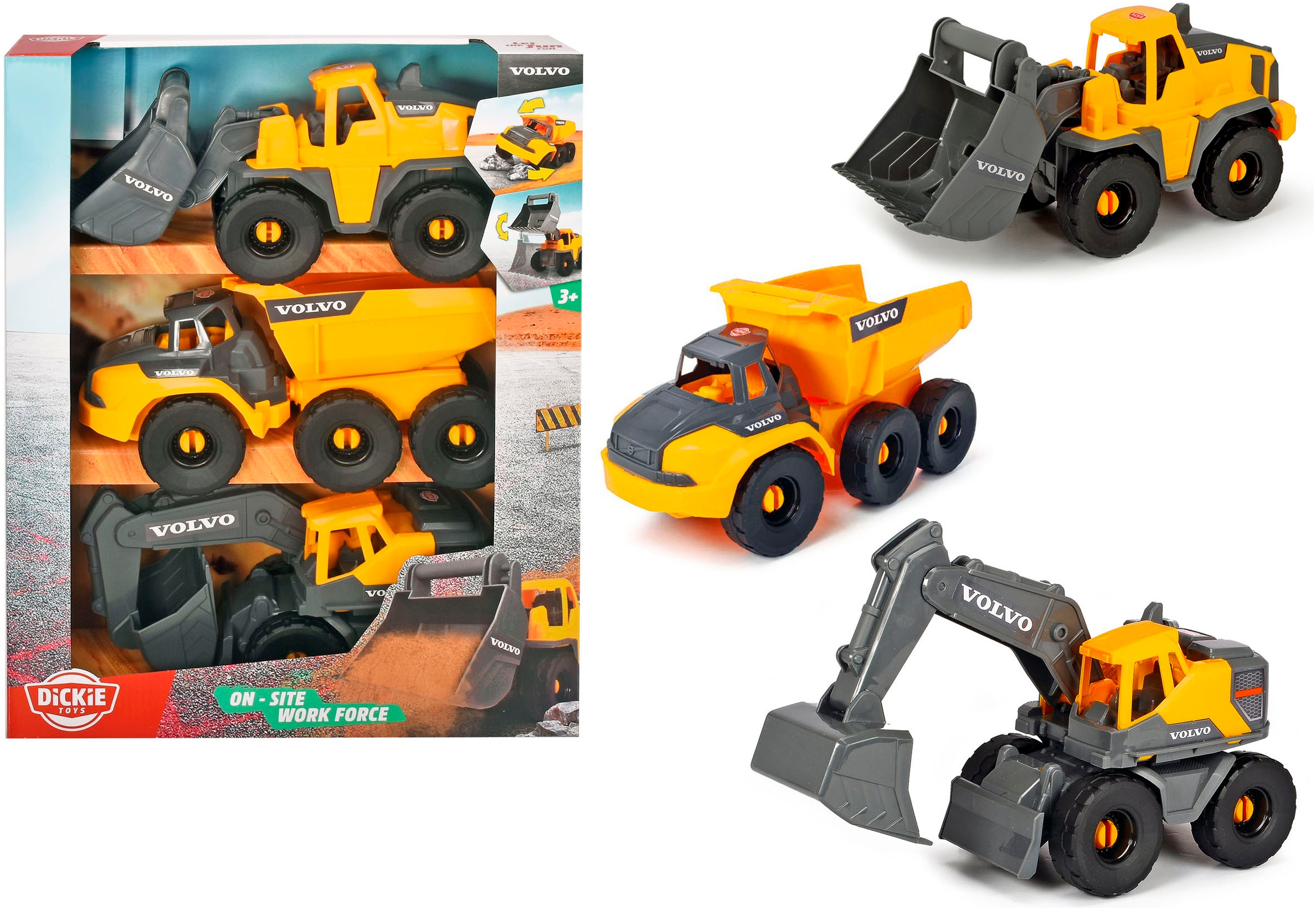 Dickie Toys Spielzeug-Baumaschine »Volvo Tough Work Force«