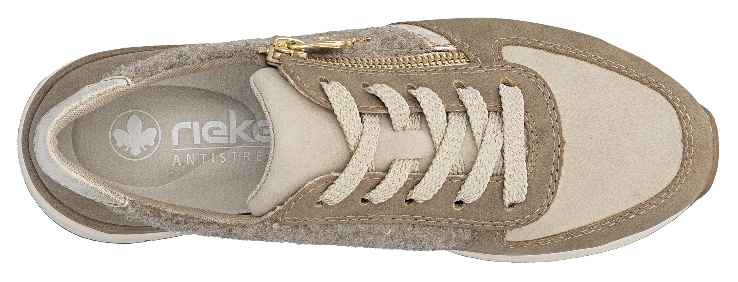 Rieker Sneaker, Freizeitschuh, Schnürschuh, Halbschuh mit modischen Akzenten