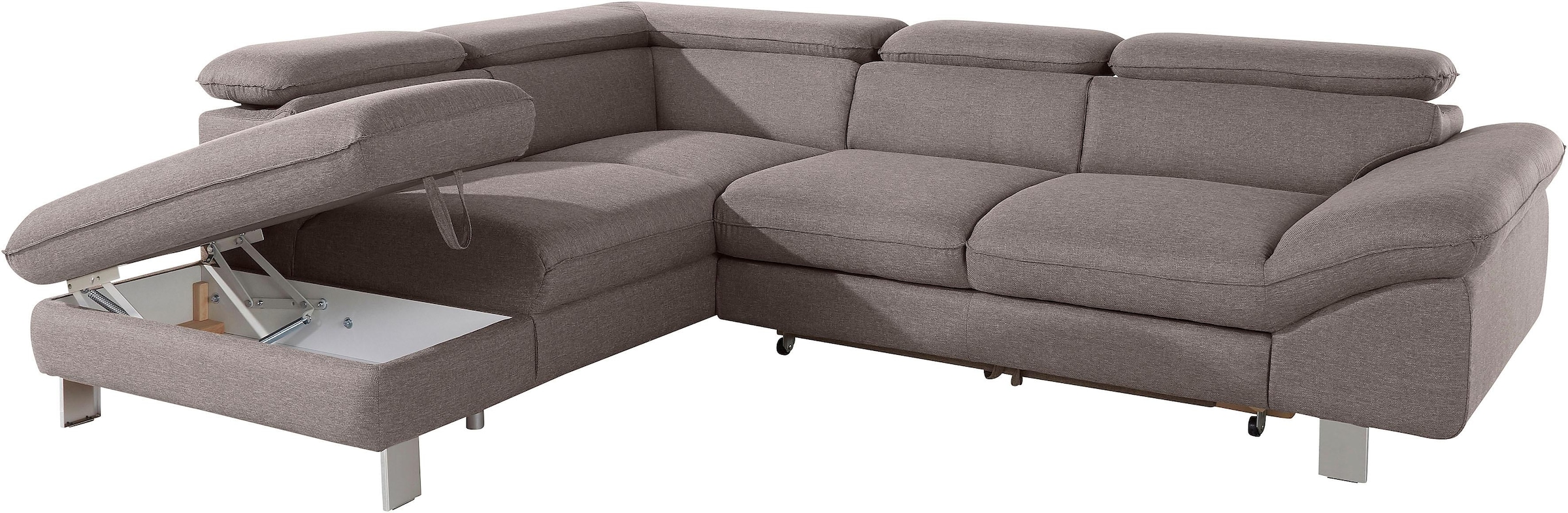 COTTA Ecksofa »Driver L-Form«, mit Kopfteilverstellung, wahlweise mit Bettfunktion & Bettkasten