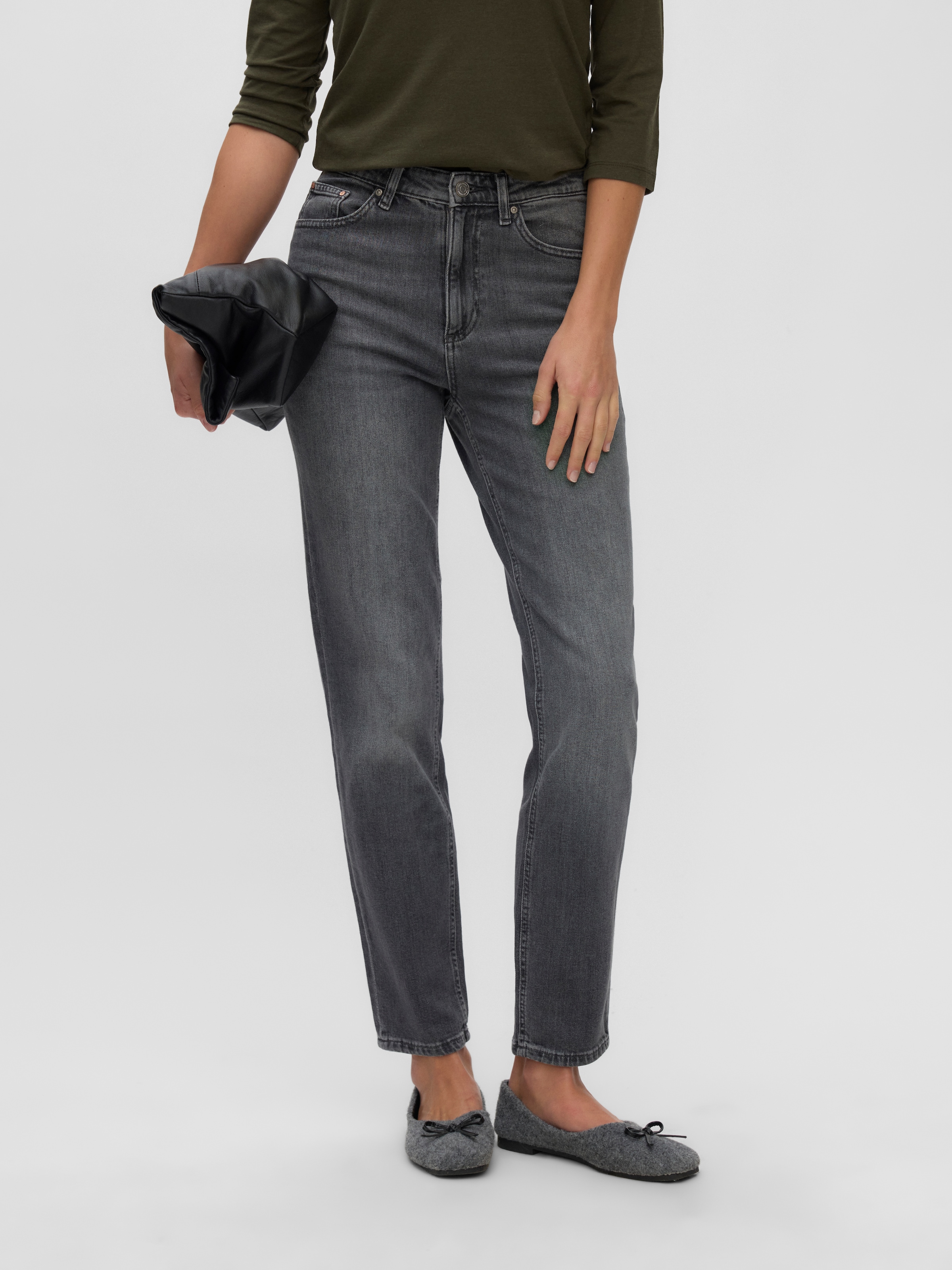 Image of Vero Moda Mom-Jeans "VMNICKIE HR MOM JEANS BLACK MIX NOOS" Baumwollmischung, high waist, loose fit