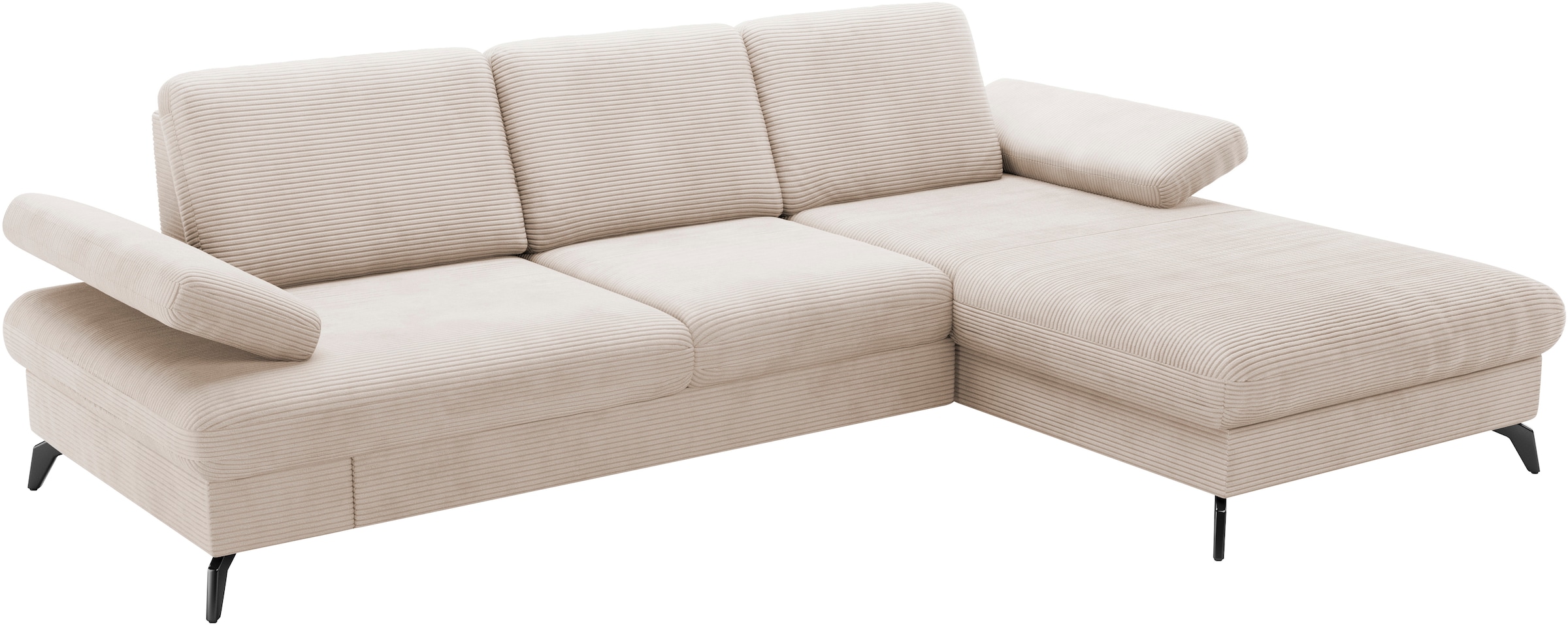 sit&more Ecksofa »Morris Jubi L-Form«, inkl. Armteilfunktion und 1 Zierkissen, wahlweise mit Bettfunktion