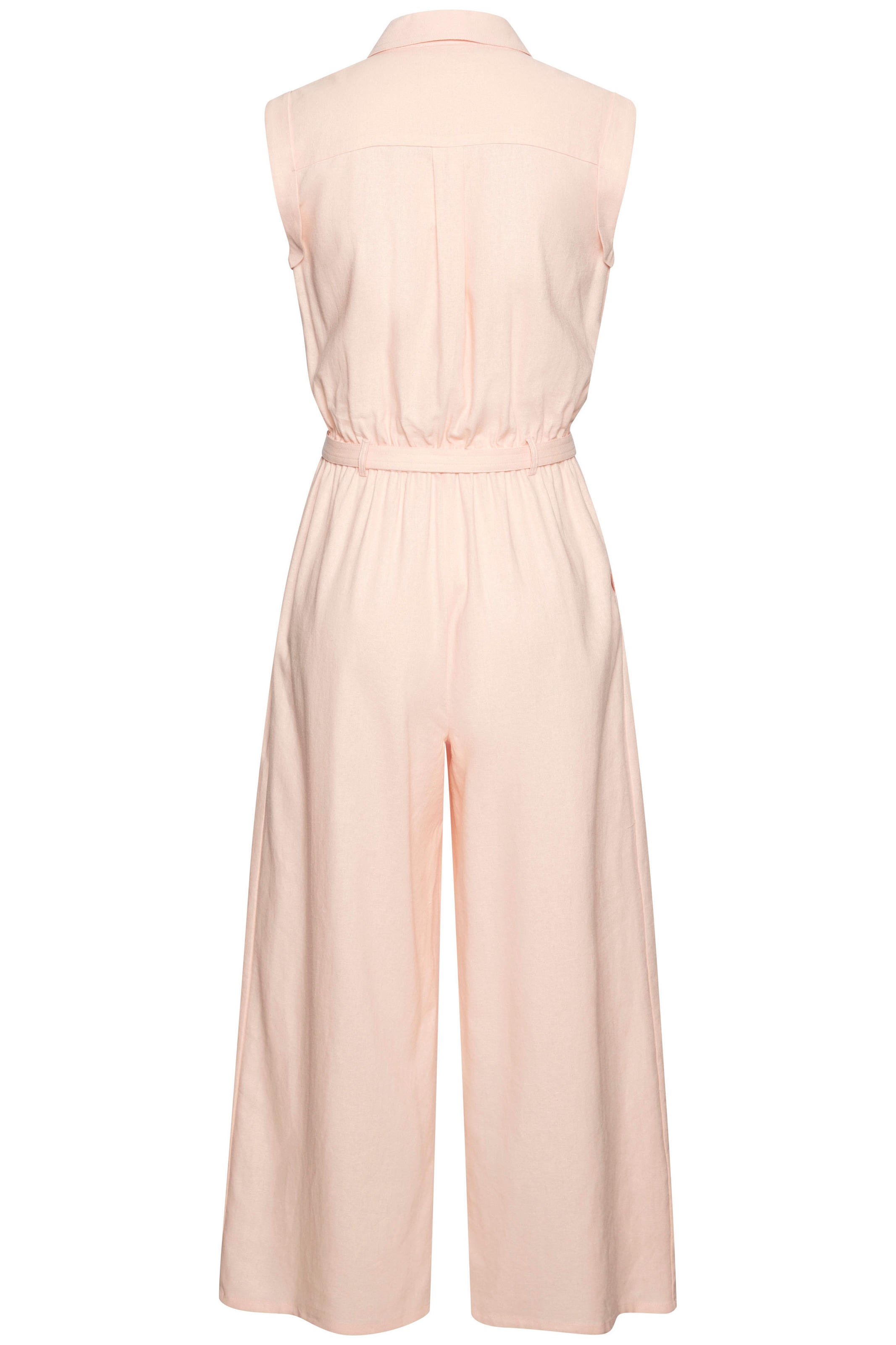 Buffalo Overall, (mit Bindegürtel), aus Leinenmix, sommerlicher Jumpsuit mit Taschen