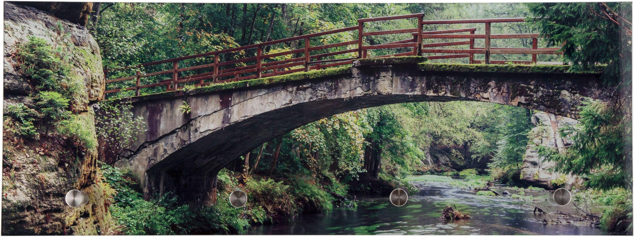Image of Spiegelprofi GmbH Garderobenleiste »Brücke«, aus Glas mit 4 Haken bei Ackermann Versand Schweiz