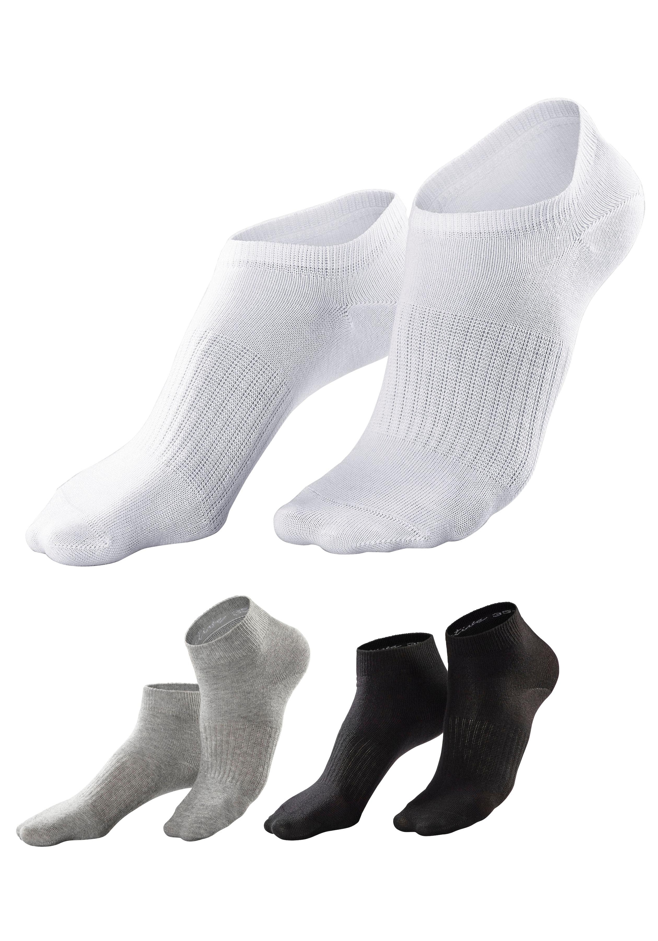 LASCANA ACTIVE Sneakersocken, (Packung, 7 Paar), mit Mittelfussgummi