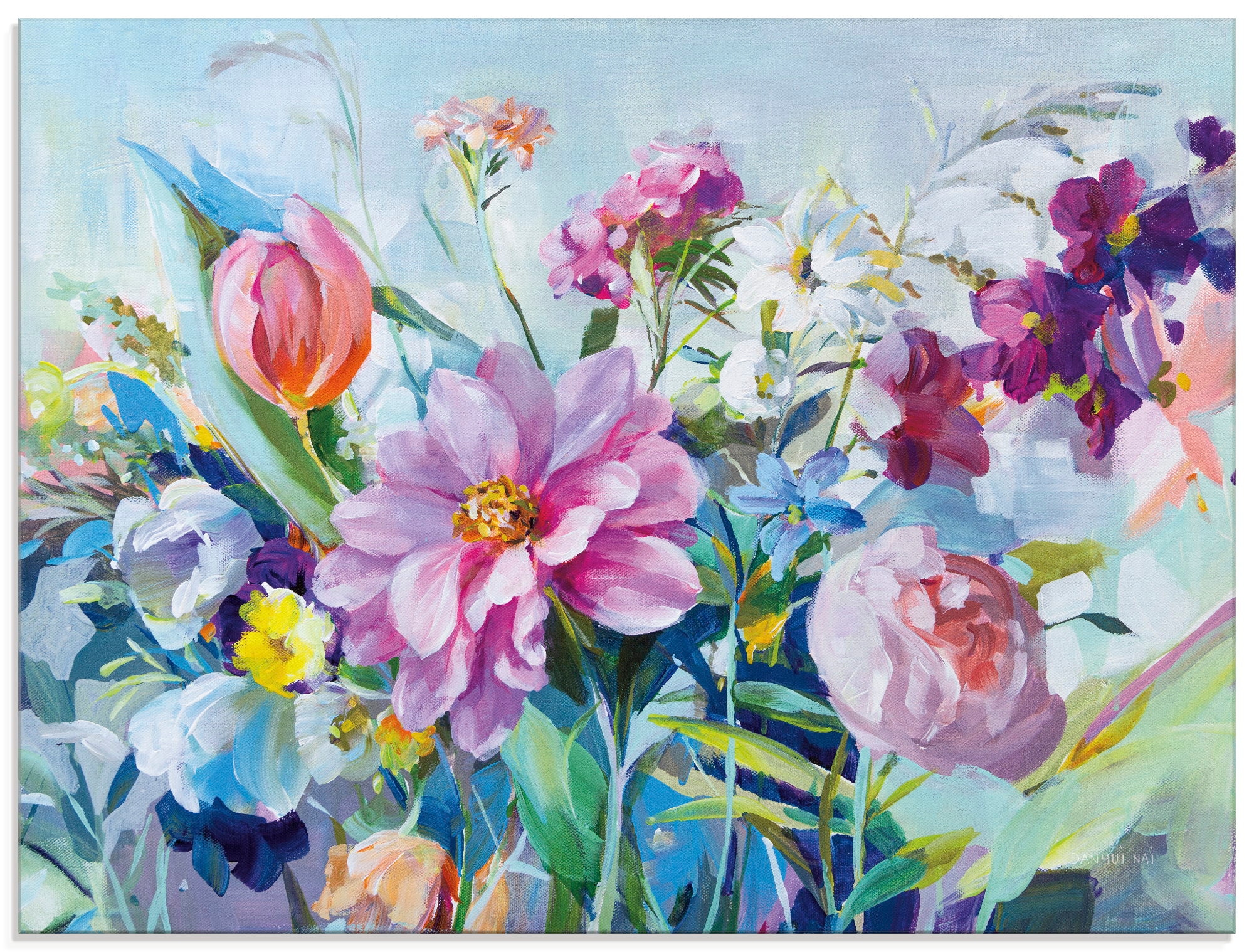 Image of Artland Glasbild "High Summer Garden I" Blumenbilder 1 Stk. tlg. in verschiedenen Grössen