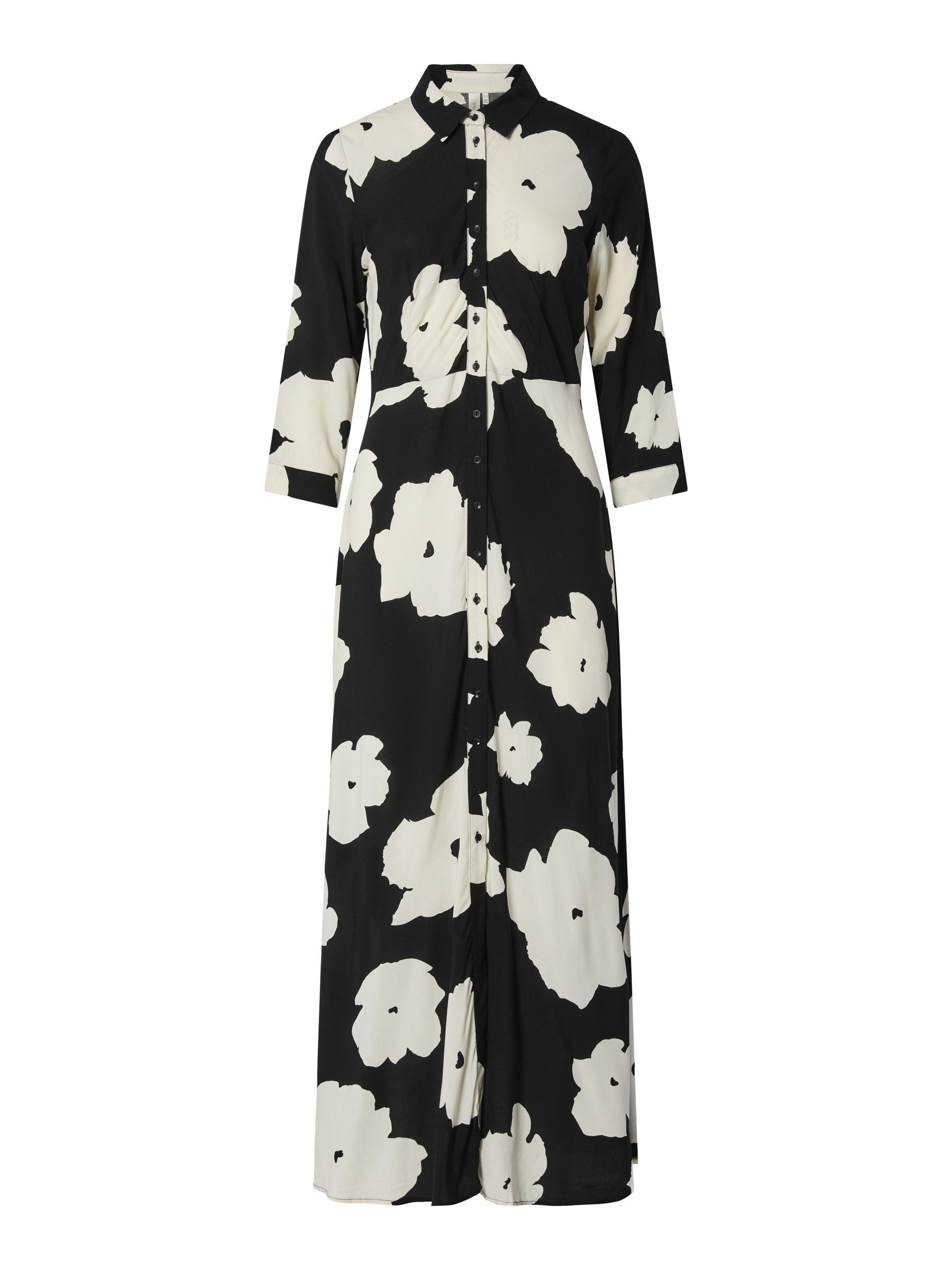 Y.A.S Hemdblusenkleid »YASSAVANNA LONG SHIRT DRESS«, Sommerkleid, mit 3/4 Ärmel
