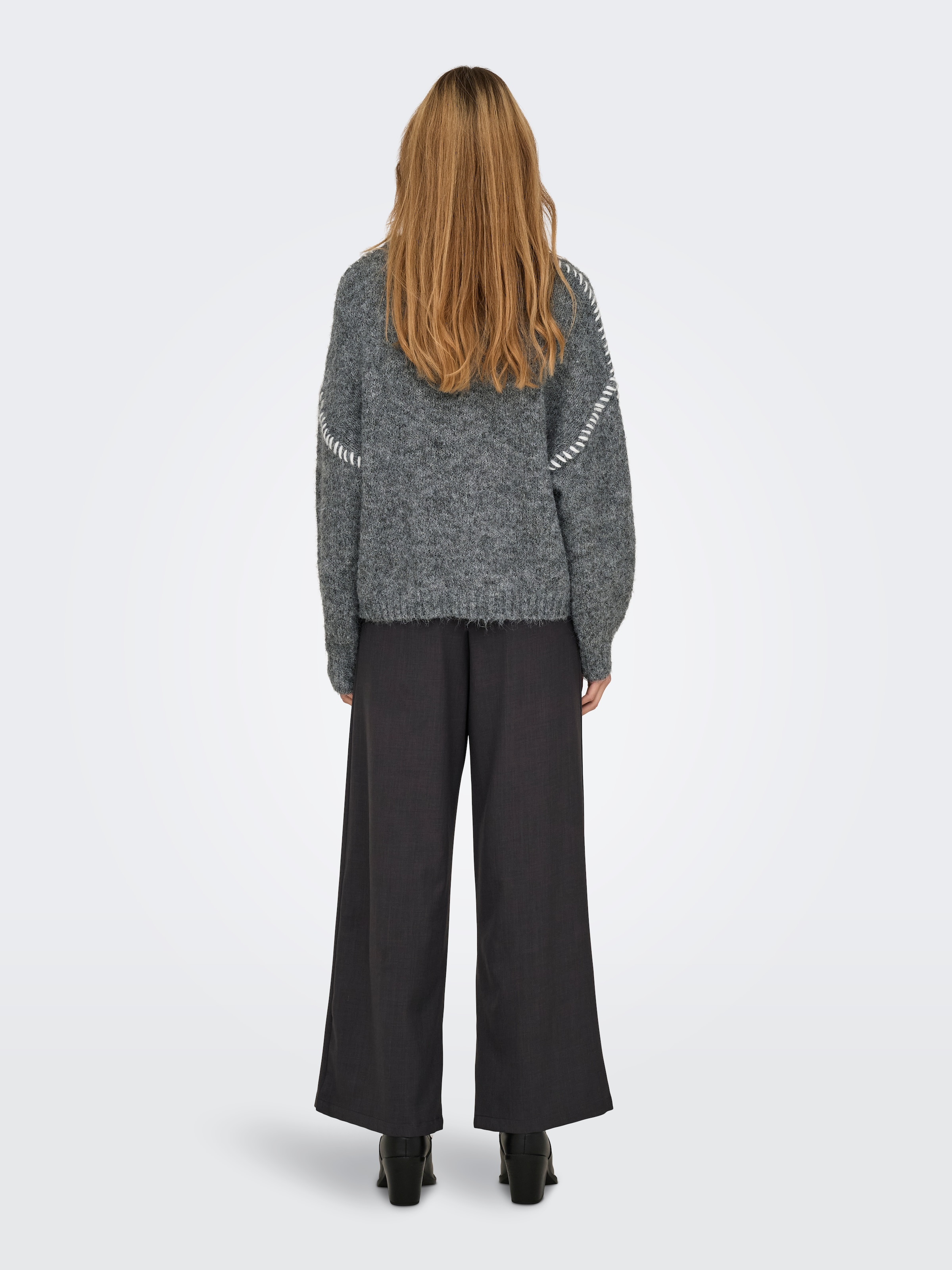 JDY Rundhalspullover »JDYZOEY LIFE L/S ON STITCH PULL KNT NOOS« mit dekorativen Ziernähten