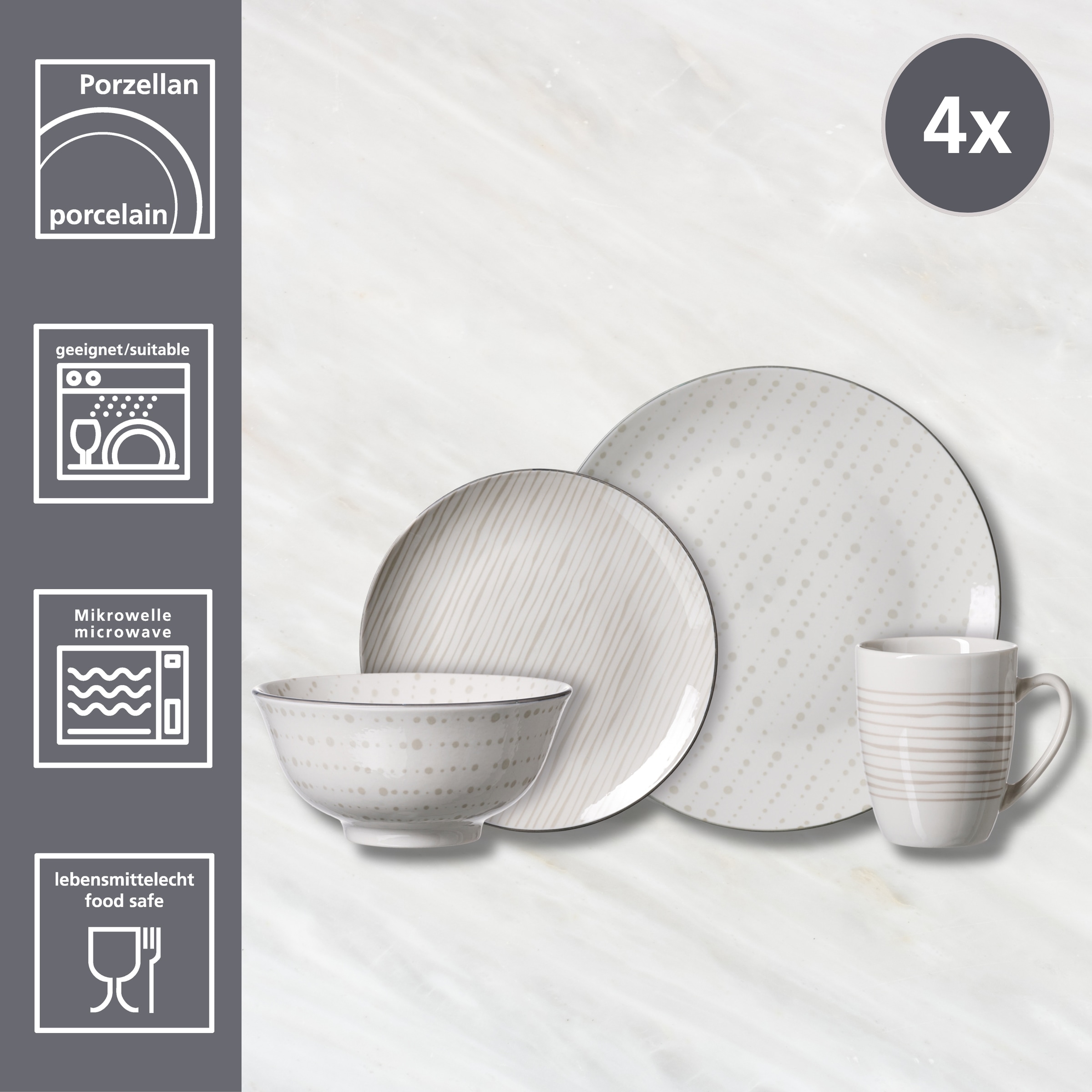 Ritzenhoff & Breker Kombiservice »Lahti« aus Porzellan für 4 Personen