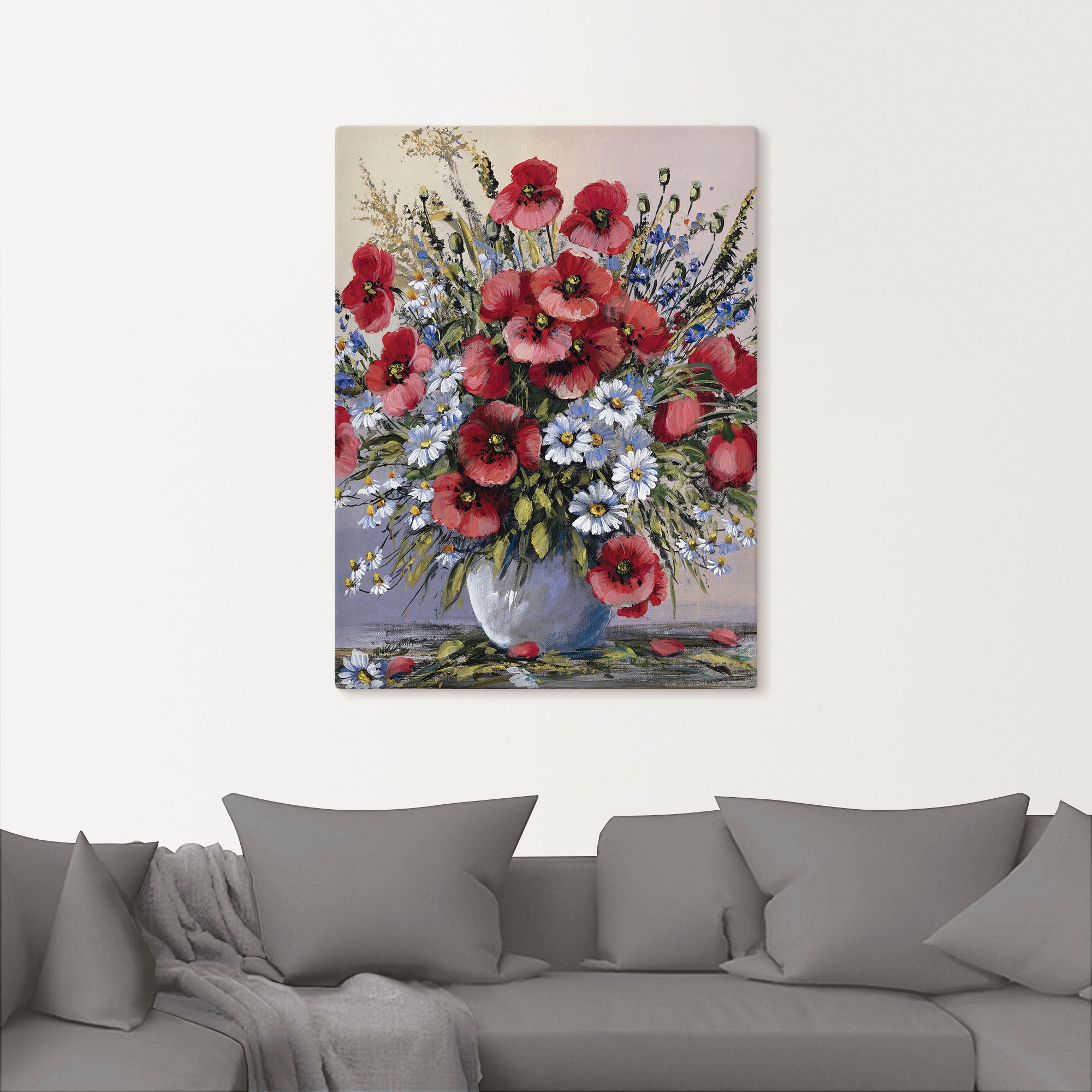 Artland Wandbild »Rote Mohnblumen«, Blumen, (1 St.), als Leinwandbild, Poster, Wandaufkleber in verschied. Grössen