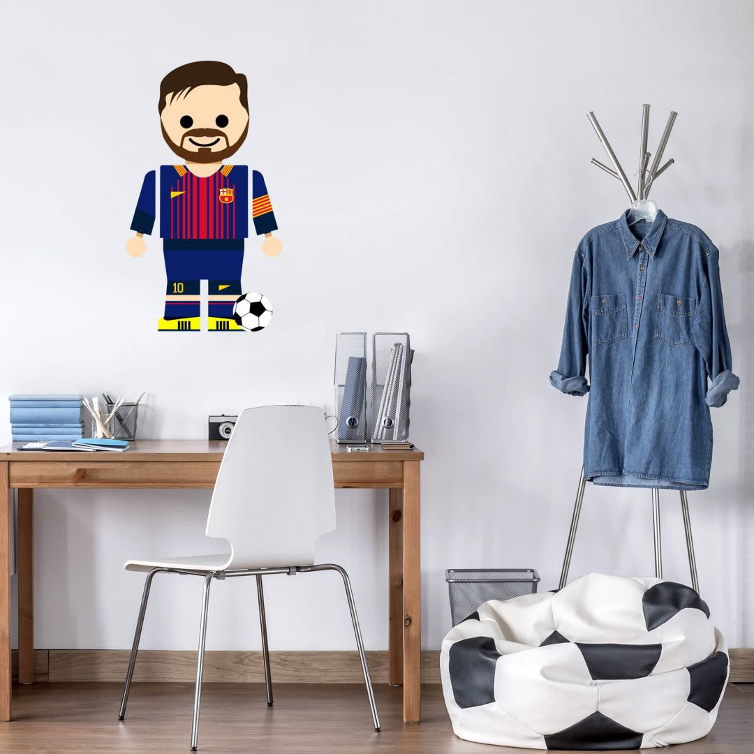 Wall-Art Wandtattoo »Spielfigur Fussball Messi«, (1 St.), selbstklebend, entfernbar