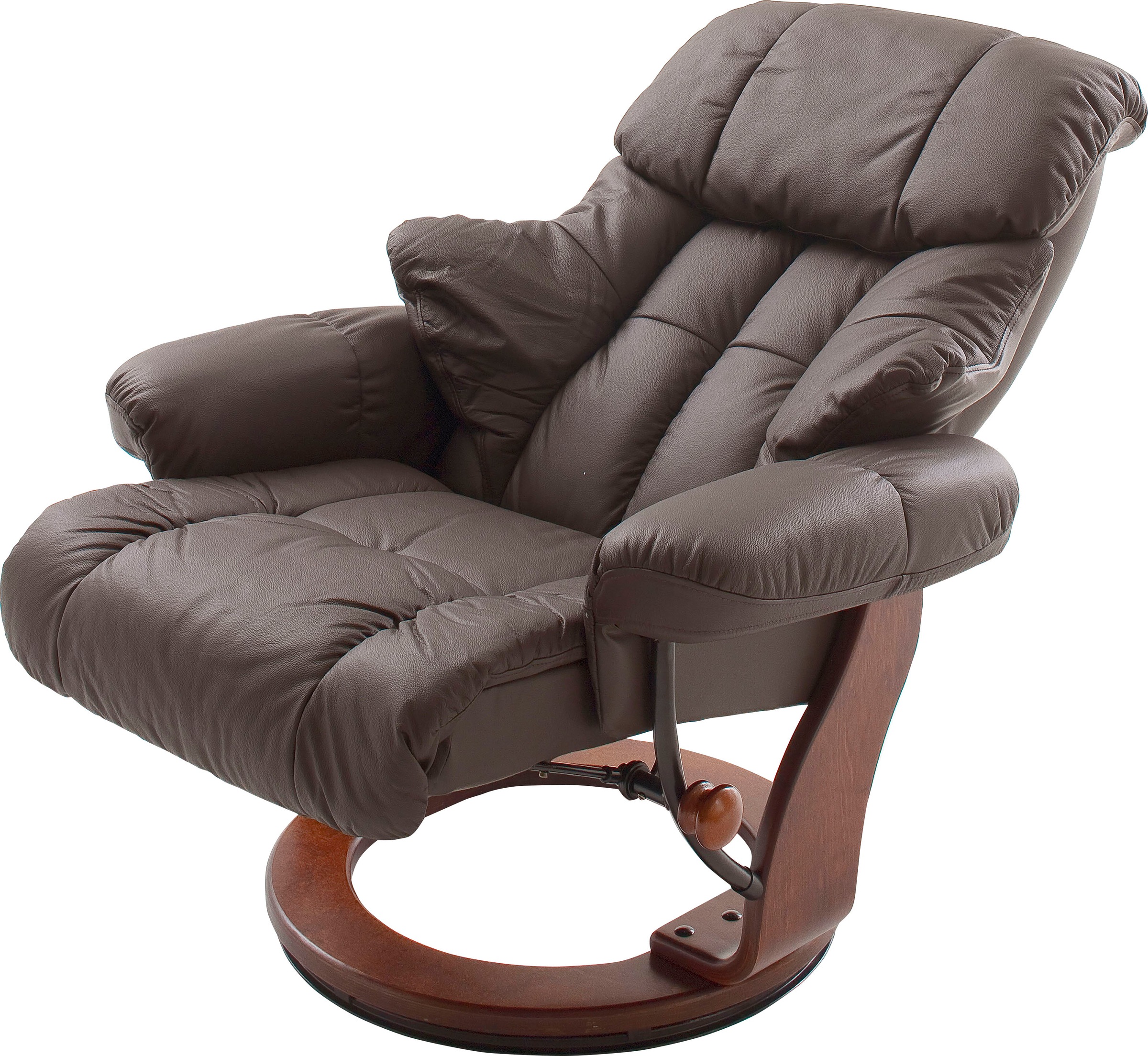 MCA furniture Relaxsessel »Calgary«, Fernsehsessel 360°drehbar inkl. Hocker mit Lederbezug