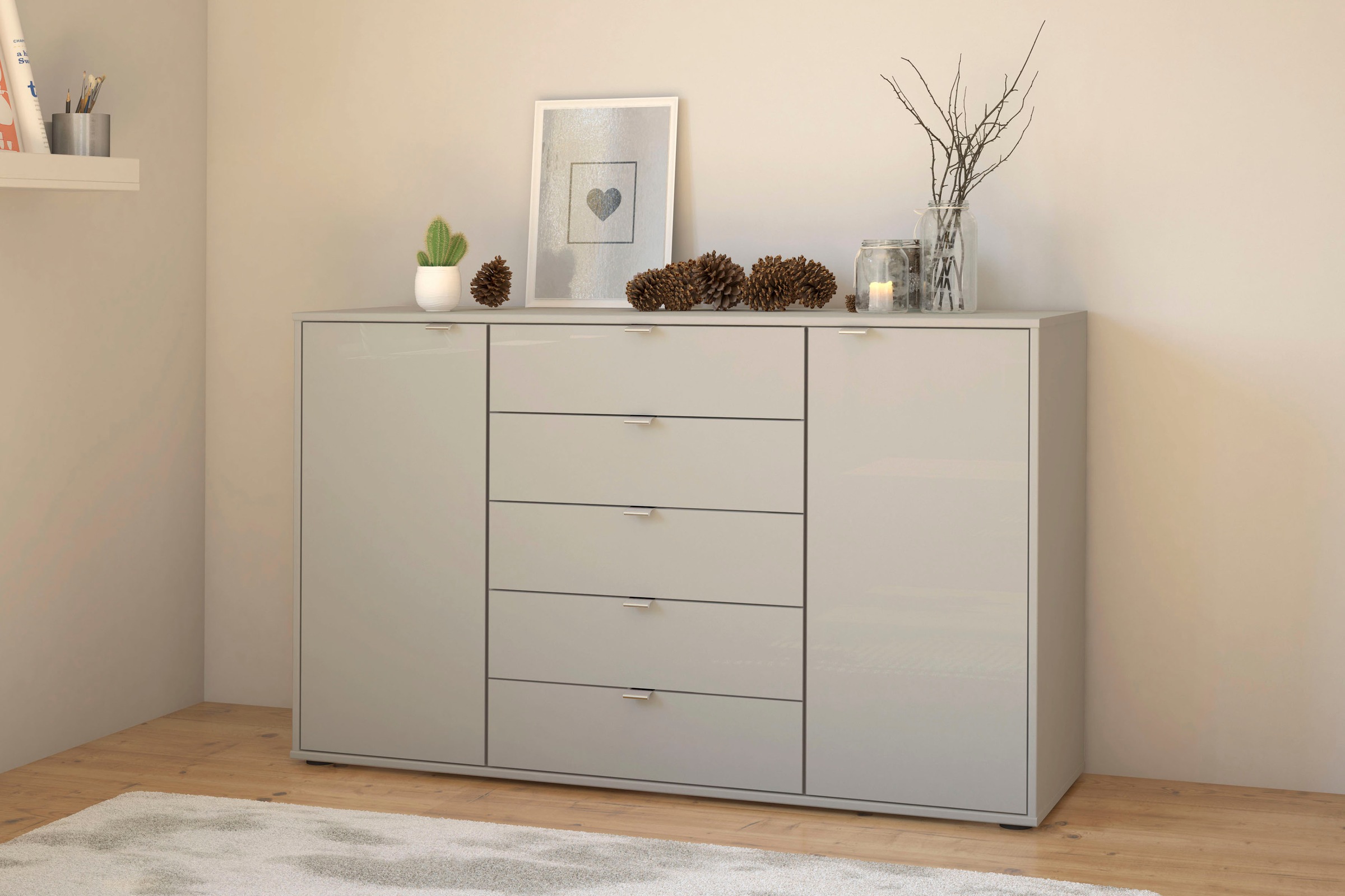 Image of WIEMANN Kombikommode »Nizza«, vormontiert, mit Soft-Close und Glasfront bei Ackermann Versand Schweiz