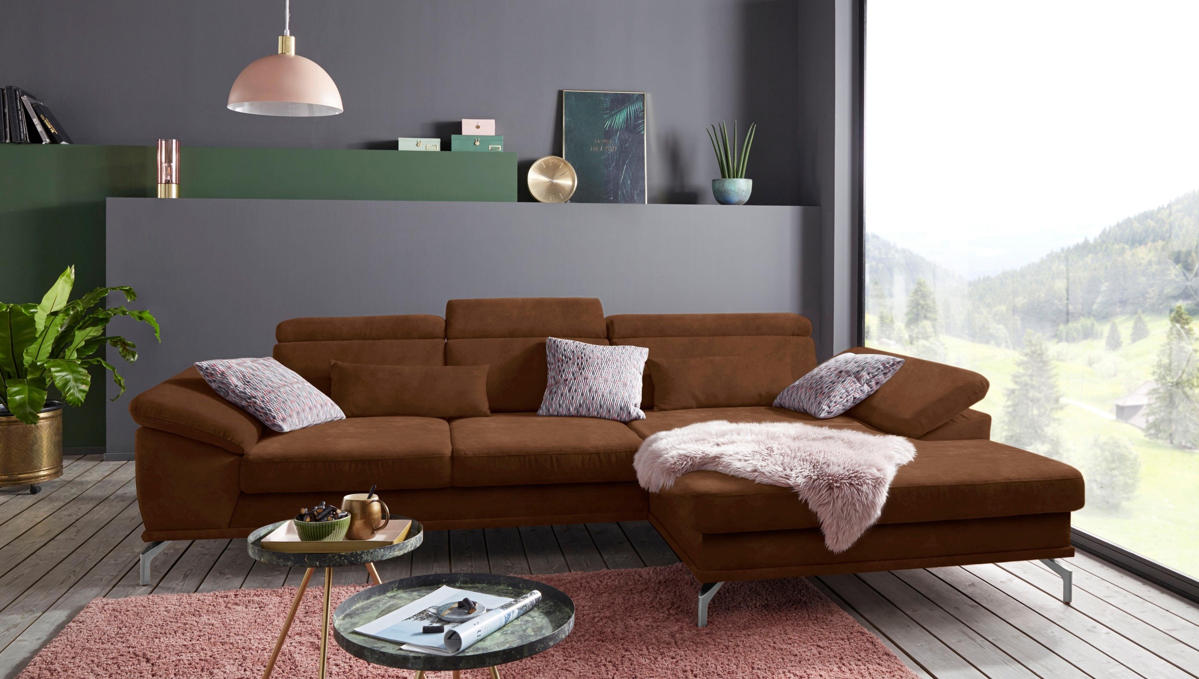 sit&more Ecksofa »Scorpio L-Form«, inklusive Sitztiefenverstellung, wahlweise mit Kopfverstellung