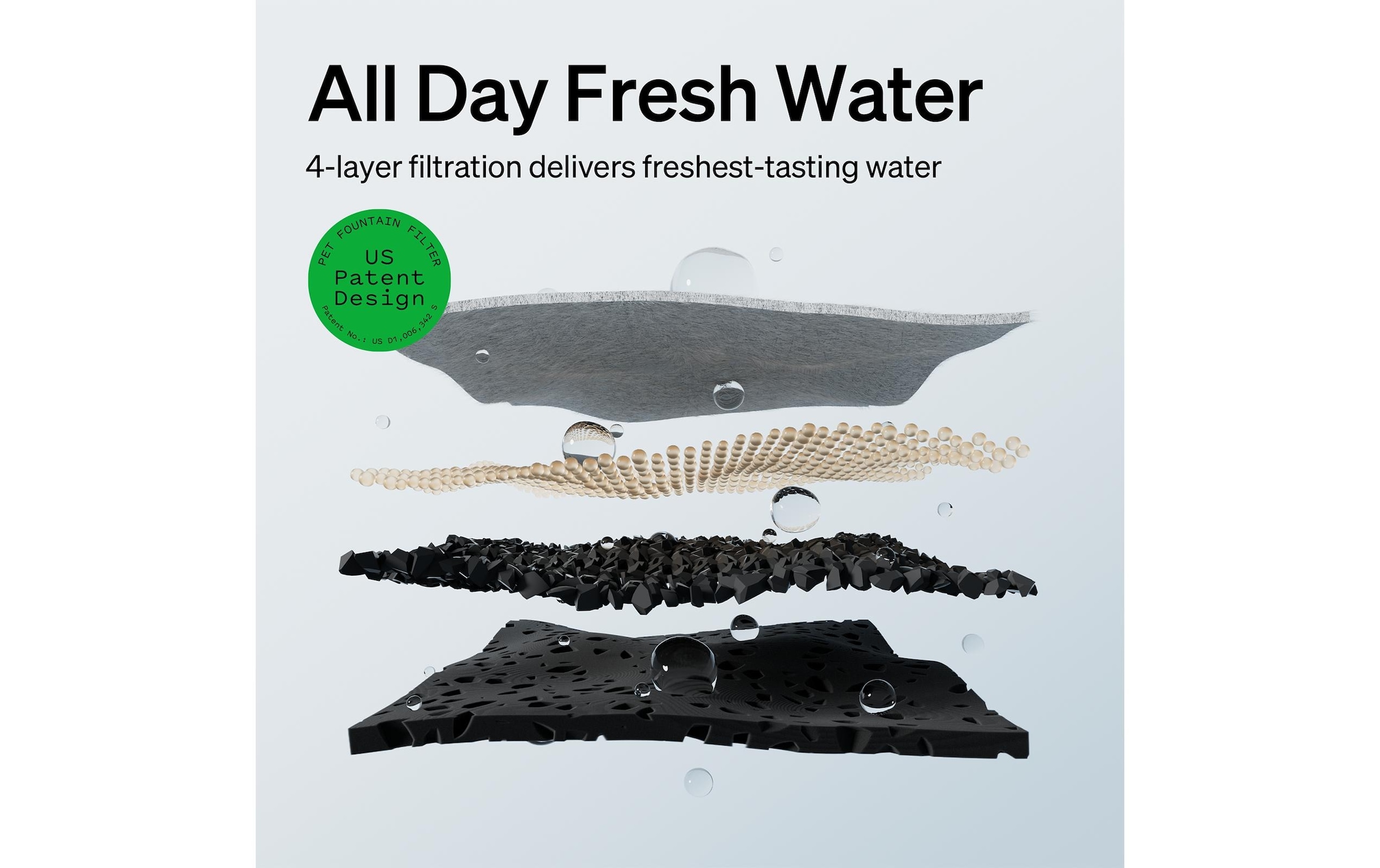   Trinkbrunnen »Petlibro Dockstream Battery-Operated mit Sensor« Kabelloser Trinkbrunnen für Haustiere