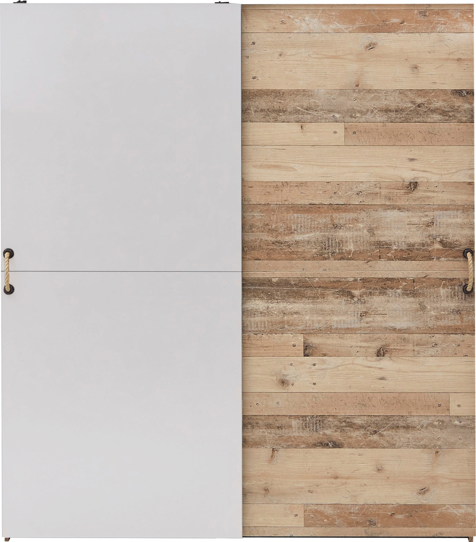 Image of Begabino Schwebetürenschrank »Leni«, mit Seilgriffen, im modernen Dekor Old Style hell bei Ackermann Versand Schweiz