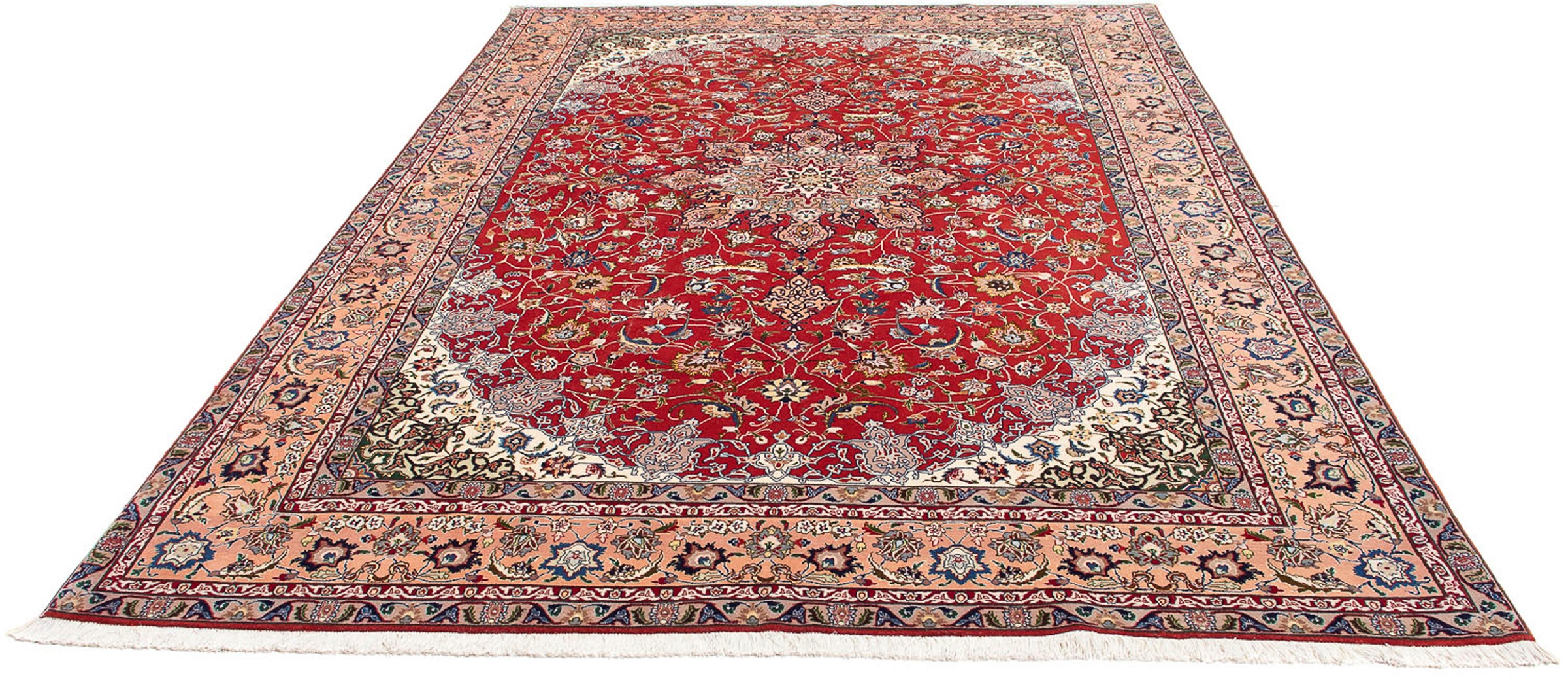 Image of morgenland Orientteppich »Perser - Täbriz - Royal - 307 x 205 cm - dunkelrot«, rechteckig, 7 mm Höhe, Wohnzimmer, Handgeknüpft, Einzelstück mit Zertifikat bei Ackermann Versand Schweiz