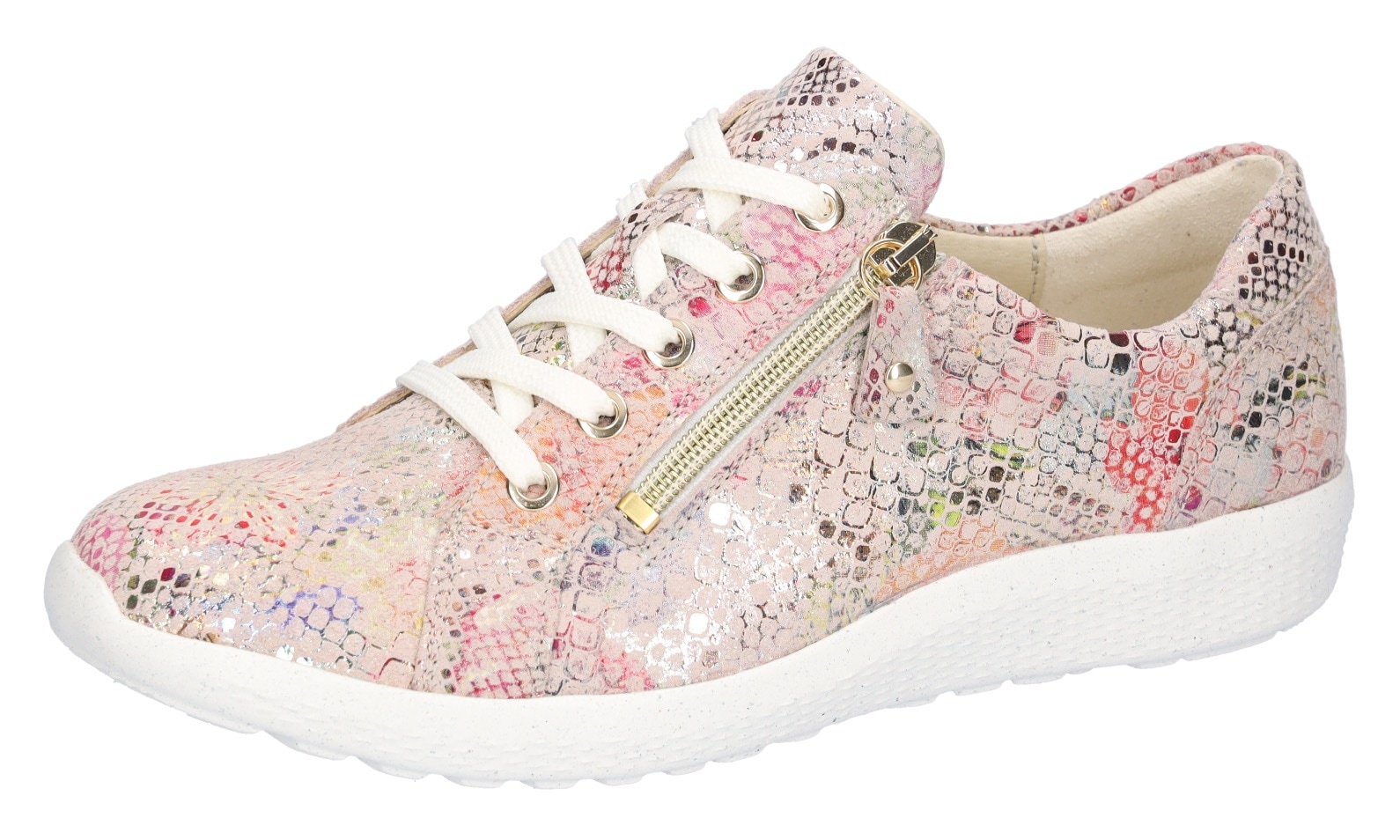 Image of Waldläufer Schnürschuh "K-IRA", Halbschuh, Komfortschuh mit farbenfrohem Druck, Schuhweite K