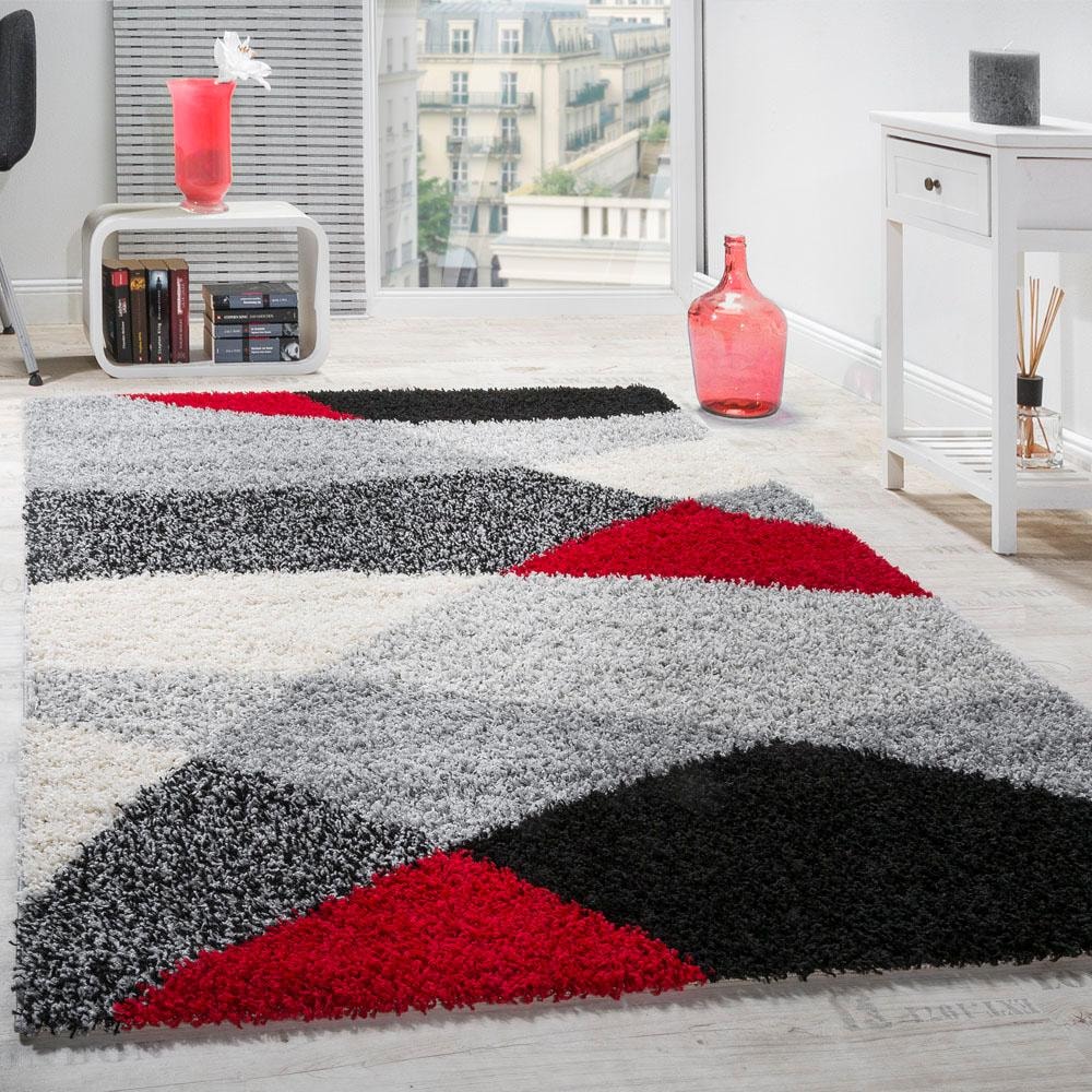 Paco Home Hochflor-Teppich »Mango 308«, rechteckig, 34 mm Höhe, weicher Shaggy, modernes Design, ideal im Wohnzimmer & Schlafzimmer