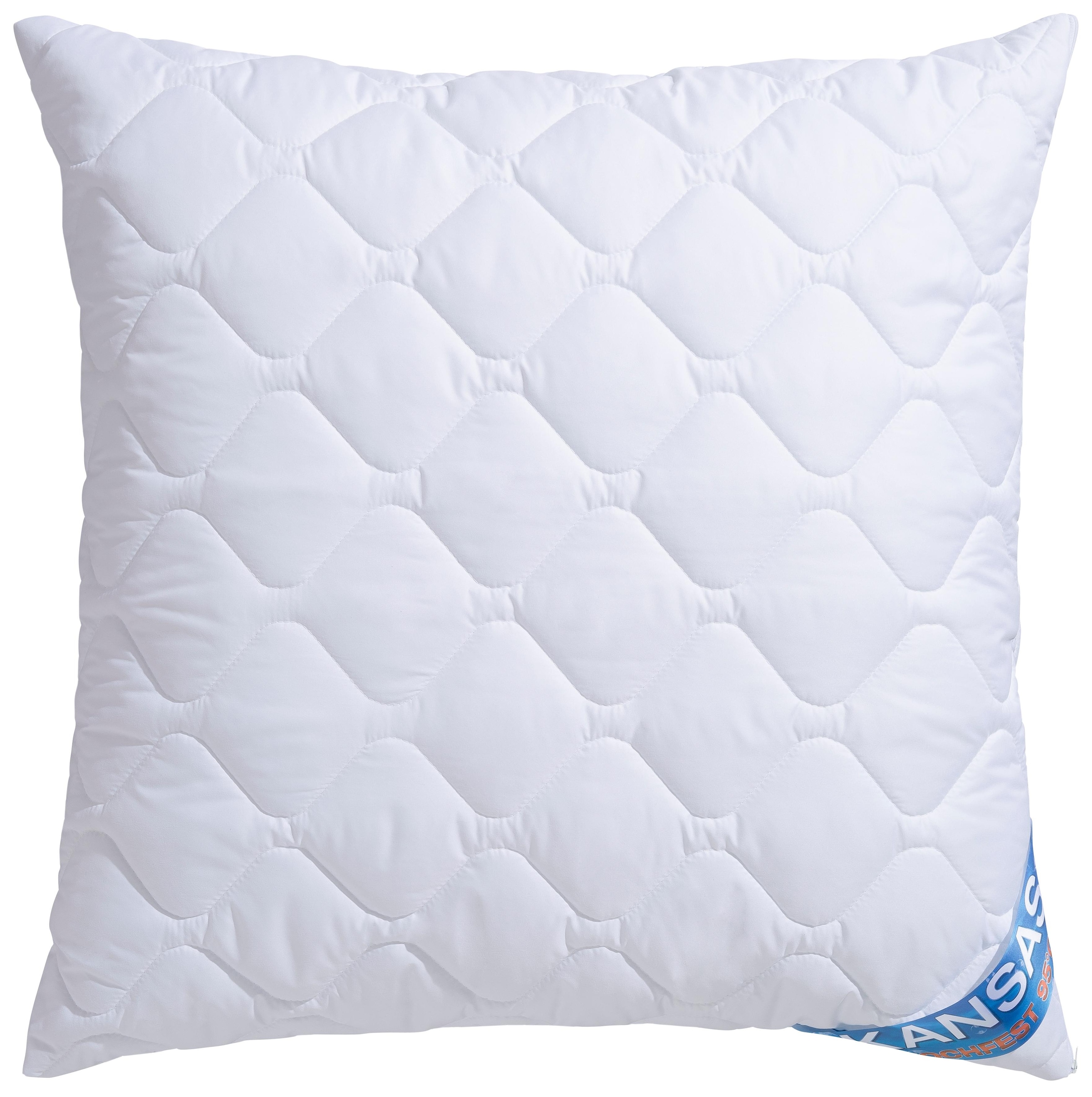 fan Microfaserkissen »Kansas, mit Baumwollbezug und Reissverschluss«, Füllung: 100% Microfaser, Bezug: 100% Baumwolle, (1 St.), in 40x80 oder 80x80 cm, Kopfkissen aus Microfaser, Made in Germany