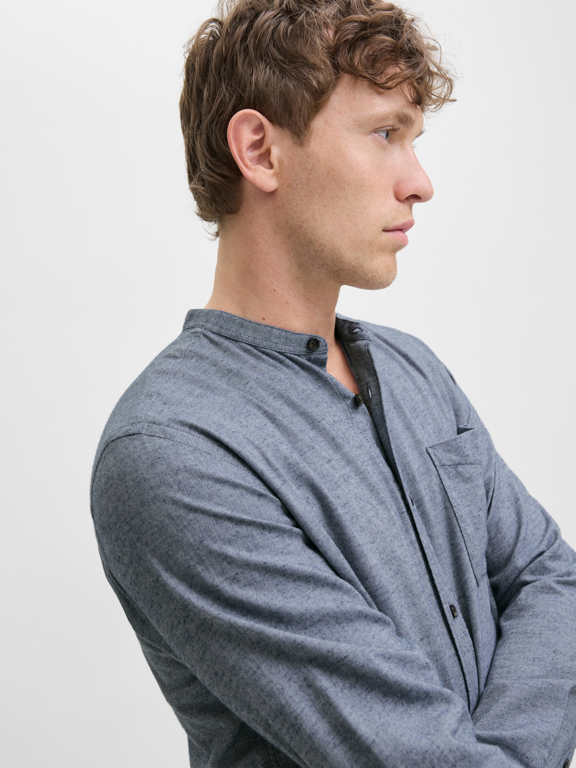 Jack & Jones Langarmhemd »JJEBAND MELANGE SHIRT L/S SN«