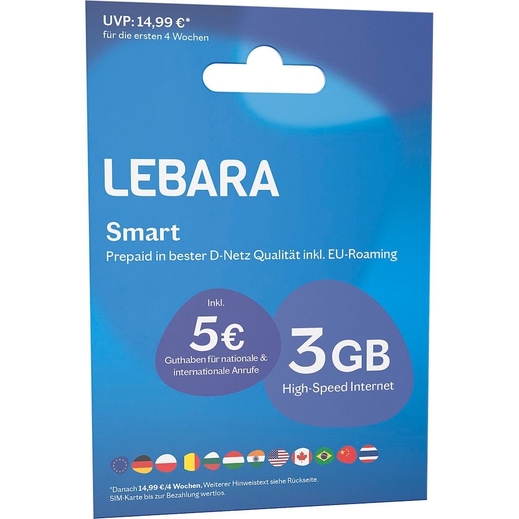 Lebara Prepaidkarte »Smart SIM-Paket (Prepaid Mobilfunk)«