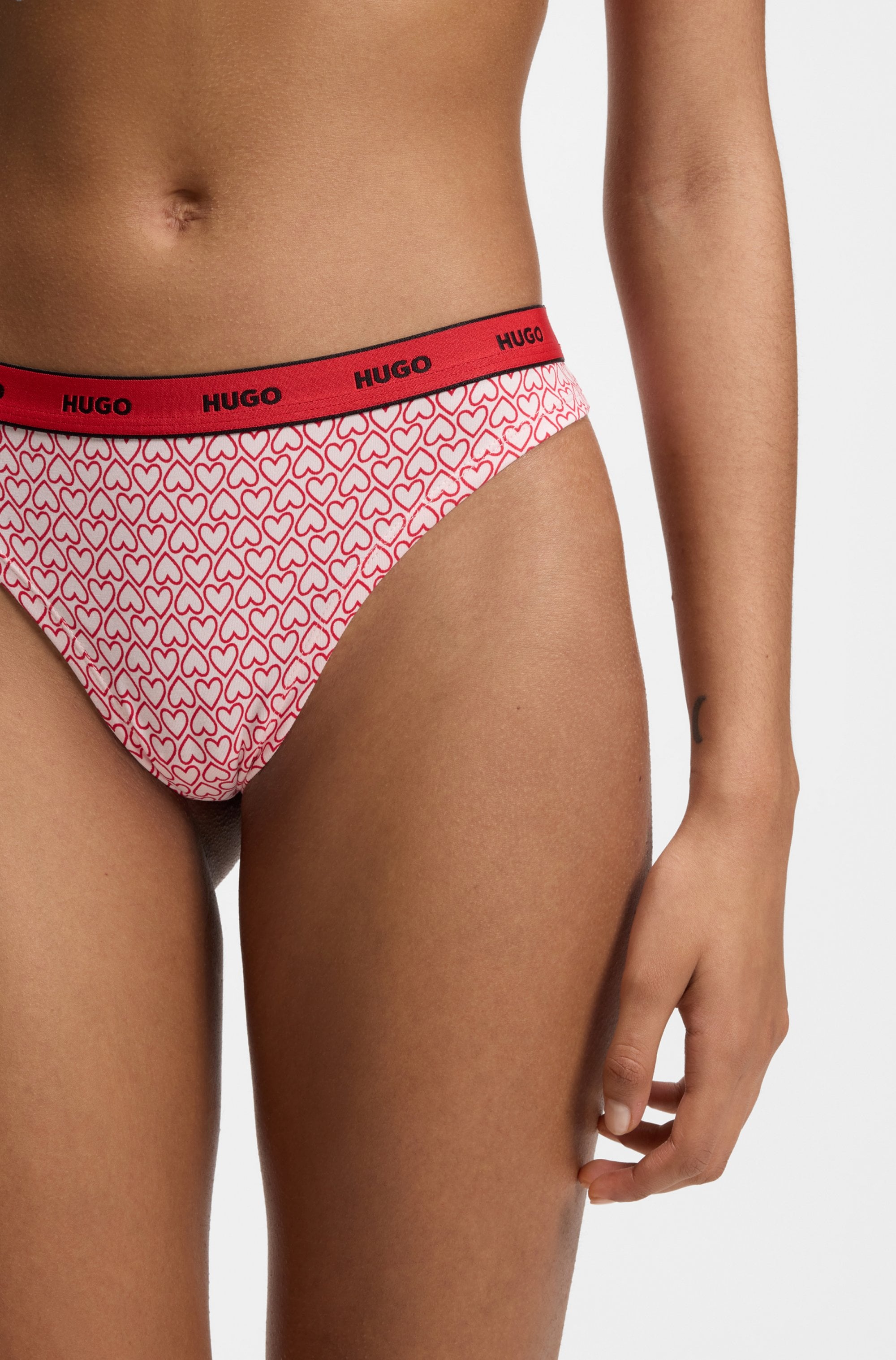 HUGO Underwear String »TRIPLET THONG DESIGN« 3 cuis wiederholendes Logo am Bund