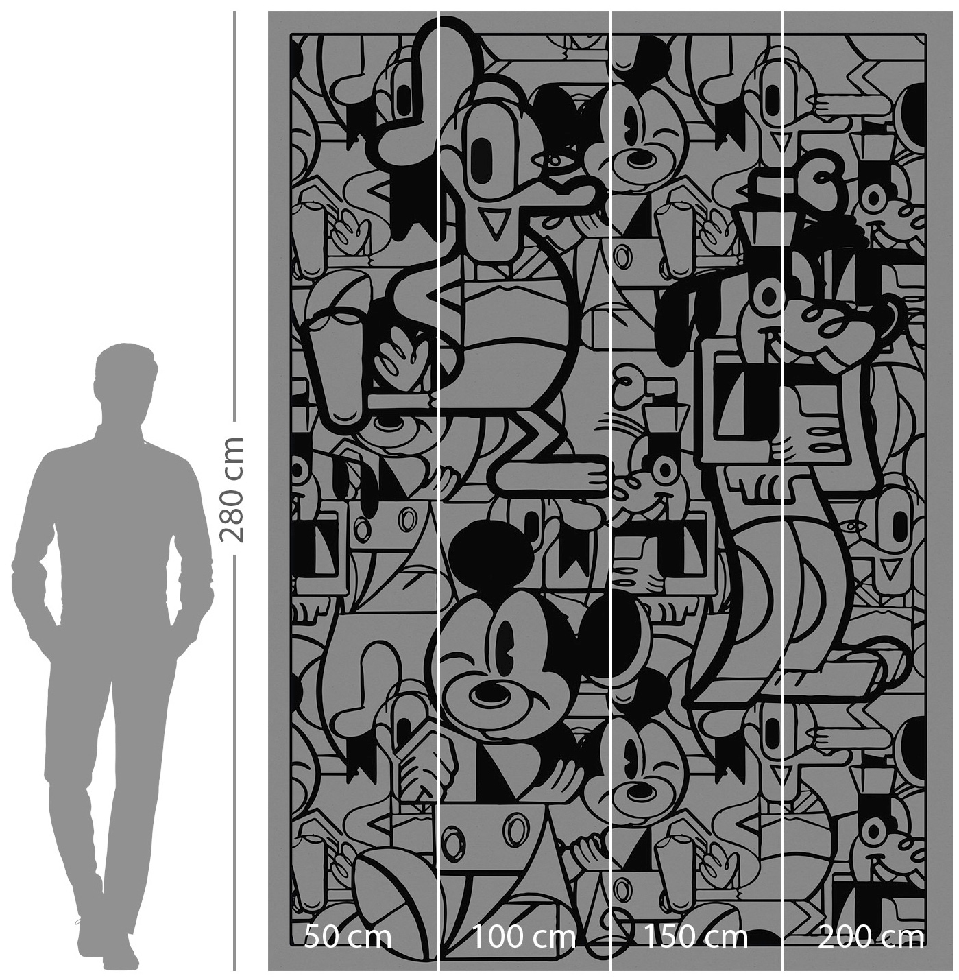 Komar Vliestapete »Digitaldruck Vlies - Mickey Constructive - Grösse 200 x 280 cm«, bedruckt, Kinderzimmer