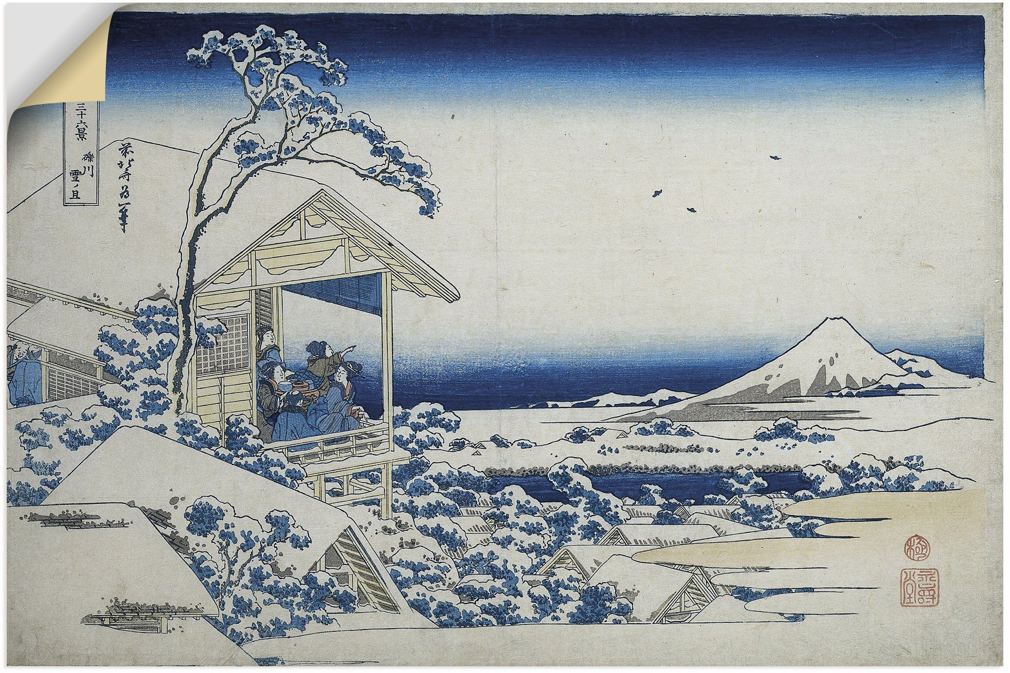 Image of Artland Wandbild »Schneereicher Morgen in Koishikawa.«, Vier Jahreszeiten Bilder, (1 St.), in vielen Grössen & Produktarten - Alubild / Outdoorbild für den Aussenbereich, Leinwandbild, Poster, Wandaufkleber / Wandtattoo auch für Badezimmer geeignet bei Ac