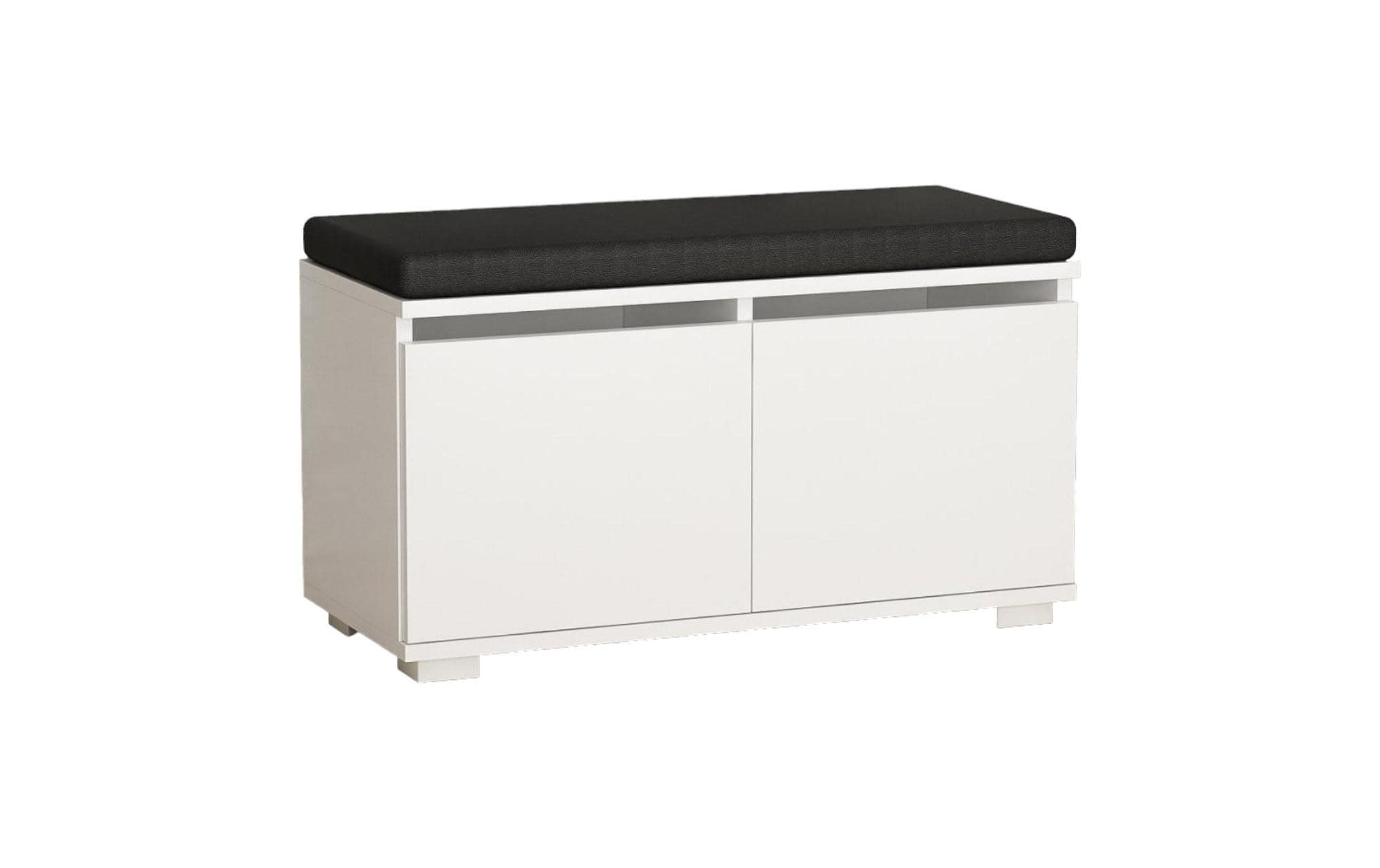 Image of WOODY FASHION Schuhschrank "Drago 80 x 42 x 35 cm, Weiss/Schwarz"