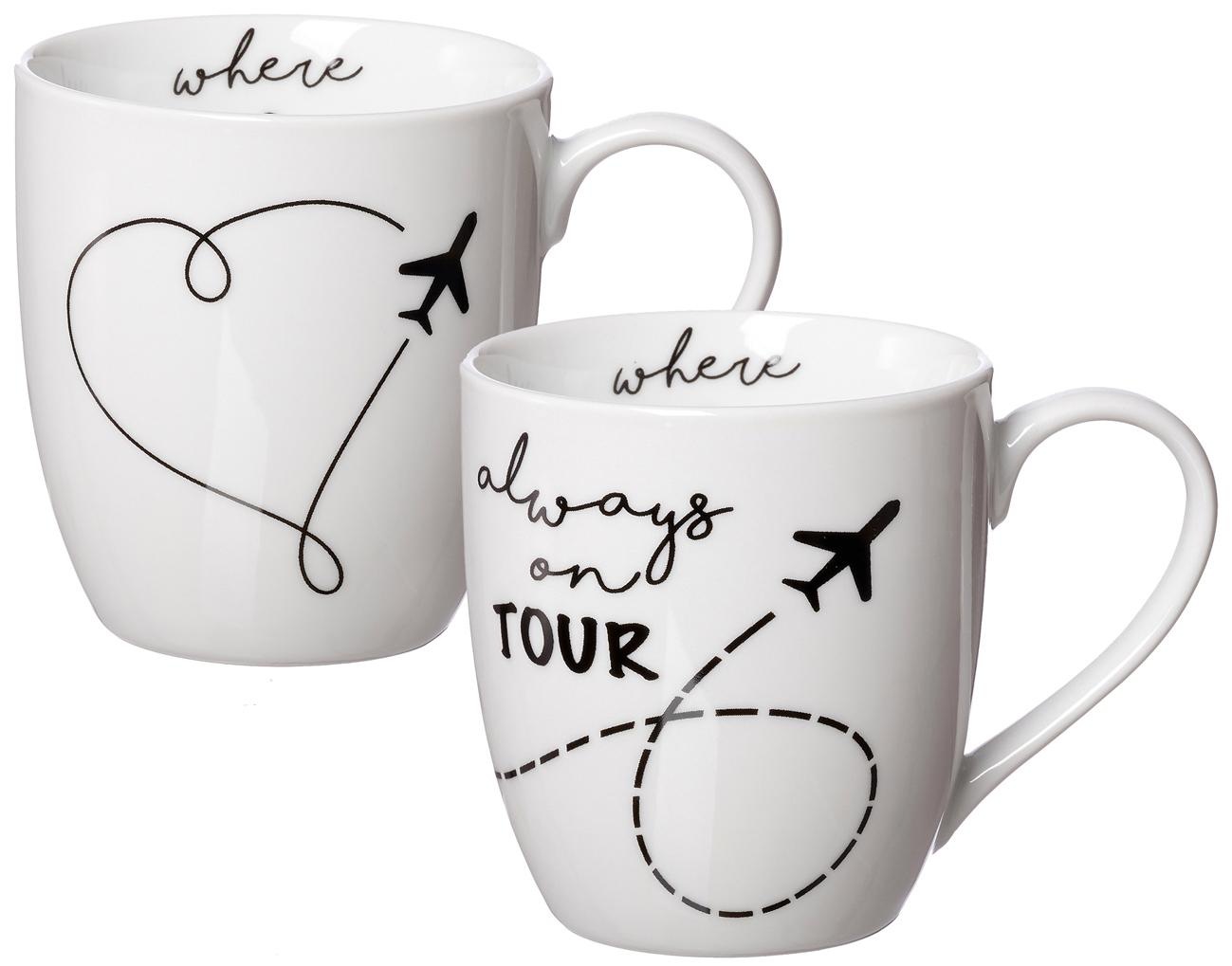 Becher "Wanderlust "Heart/Tour"" (2-tlg.)