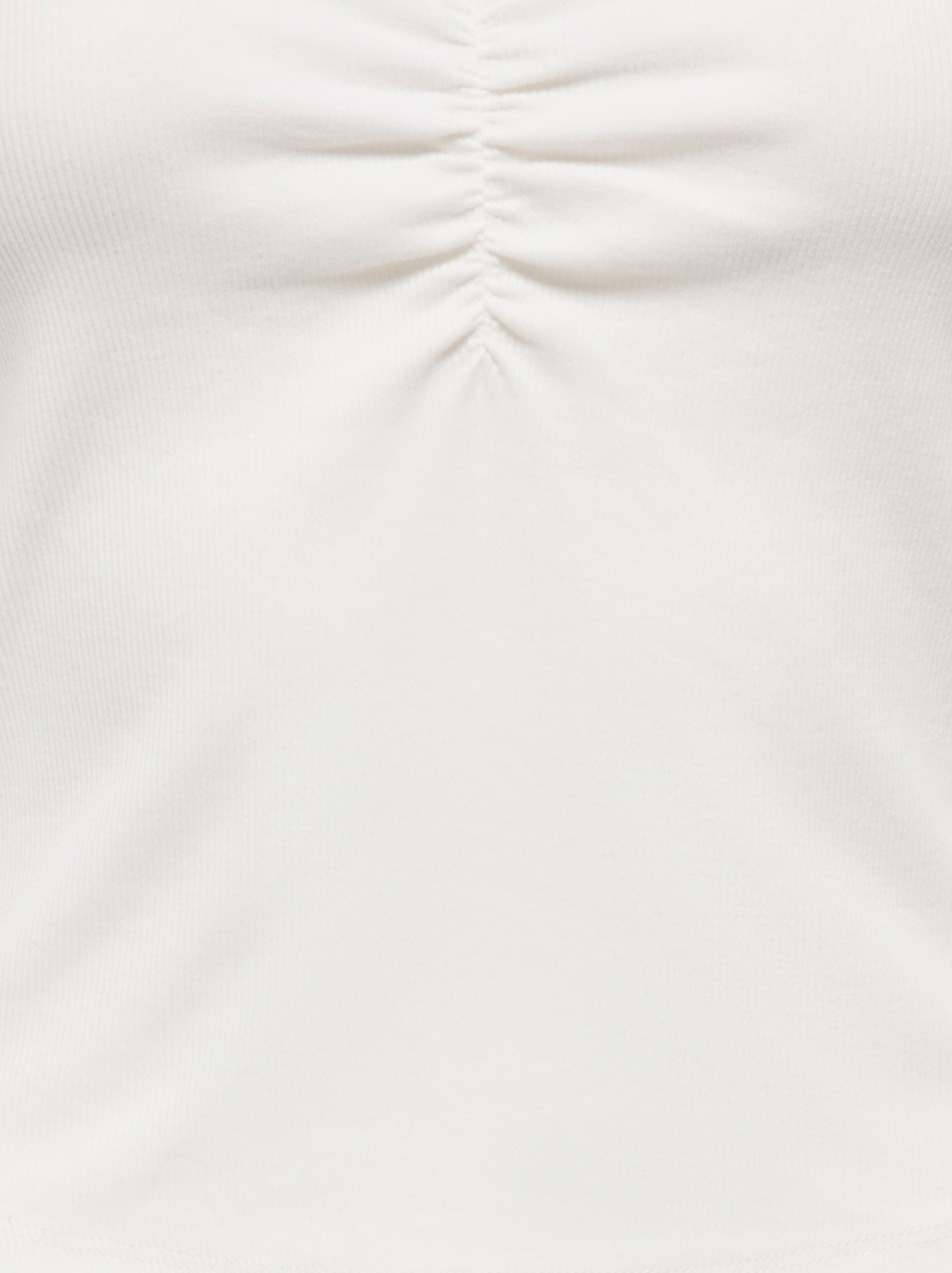 ONLY Langarmshirt »ONLBETTY LIFE L/S SCALLOP V-NECK CC JRS« mit Raffung am Ausschnitt