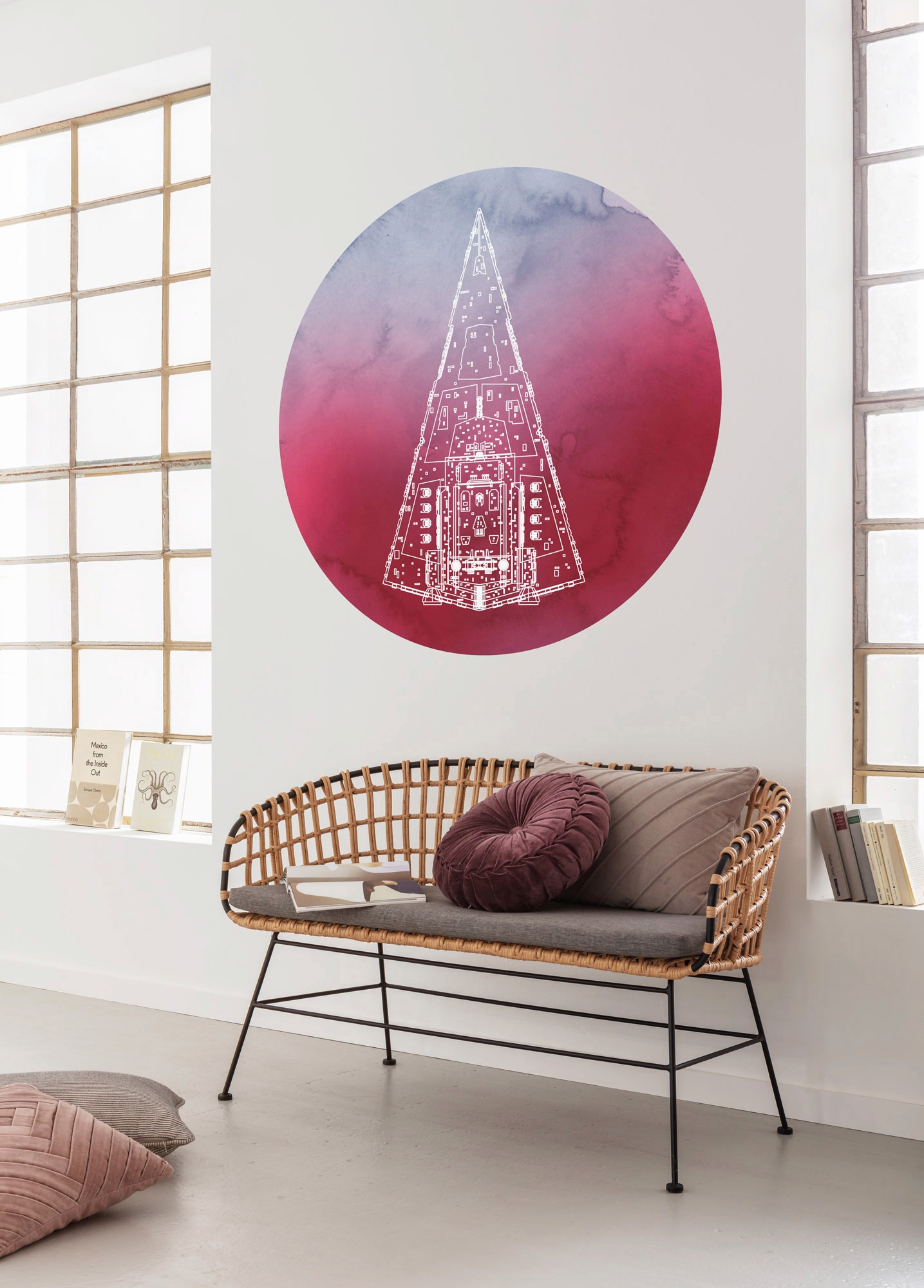 Komar Fototapete »Vlies selbstklebend - Star Wars Star Destroyer - Grösse 125 x 125 cm«, bedruckt, Kinderzimmer