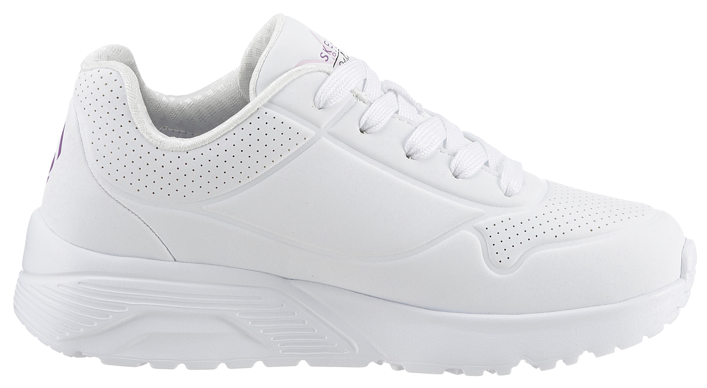 Skechers Sneaker »UNO LITE - SPREAD THE WORLD«, Schnürschuh mit süssem herzchen Print, Grössenschablone zum Download