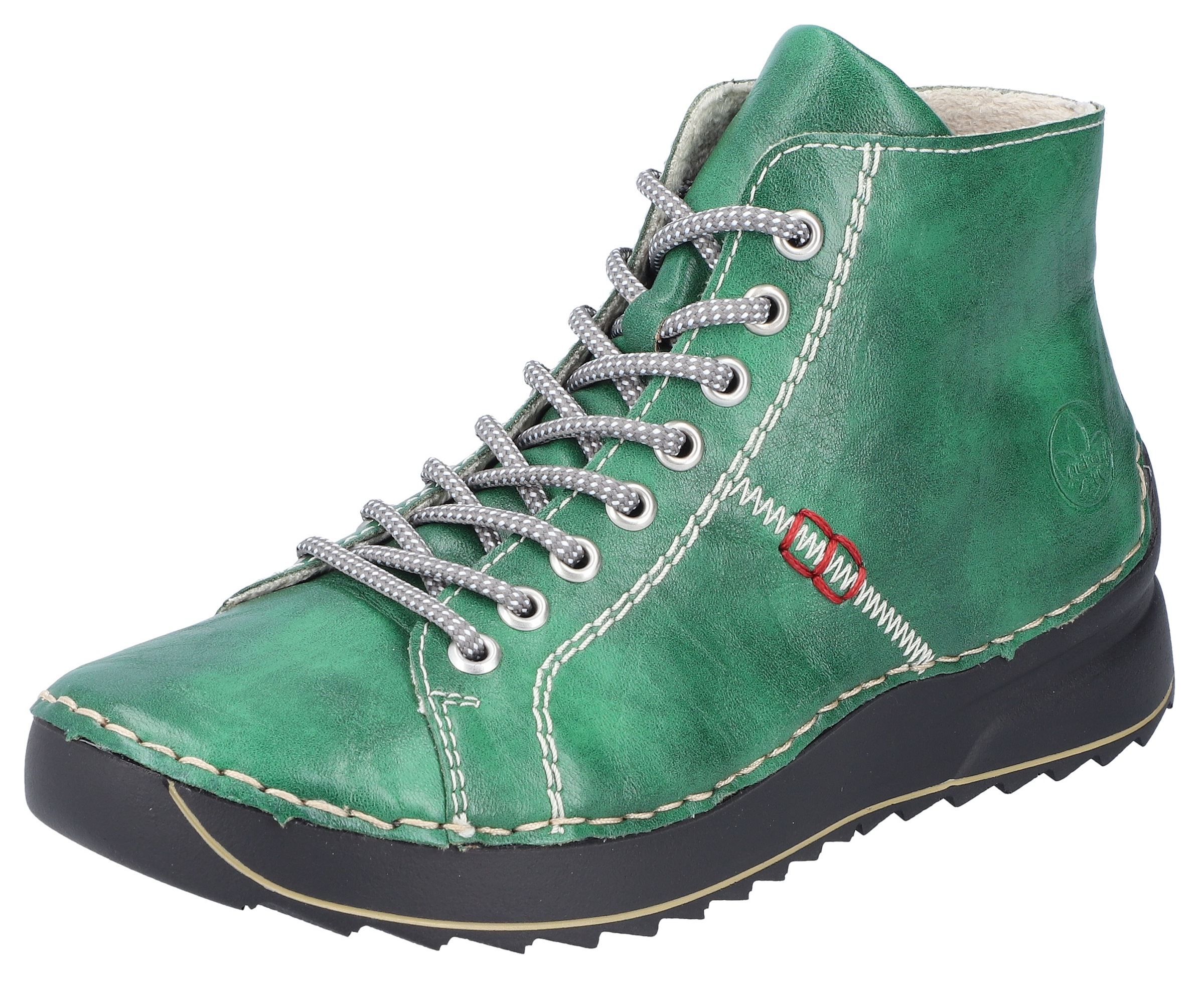 Image of Rieker Schnürboots Schnürstiefelette, High Top Sneaker, Plateauboots mit Profilsohle