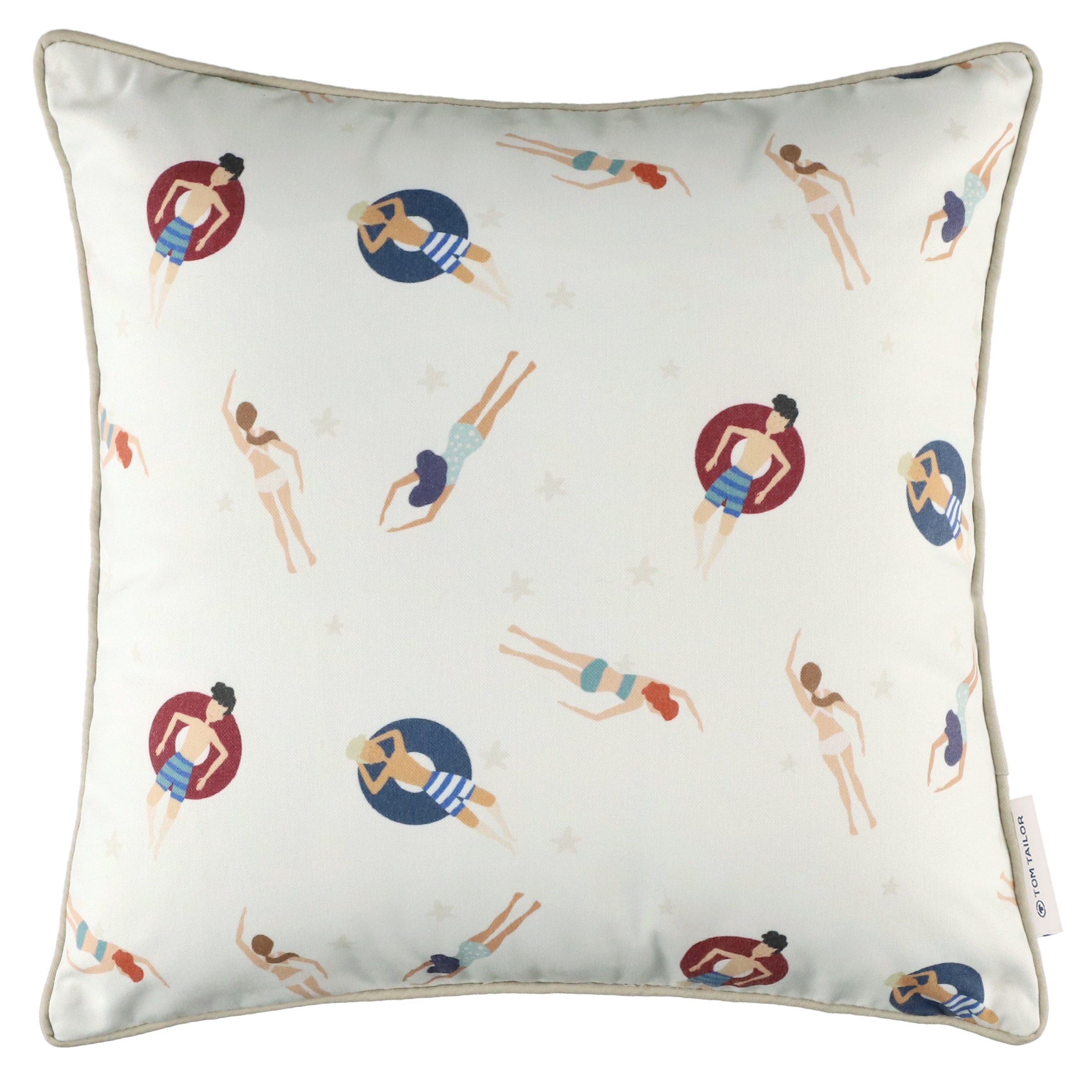 Image of TOM TAILOR HOME Kissenbezug "Swim" maritimes Dessin