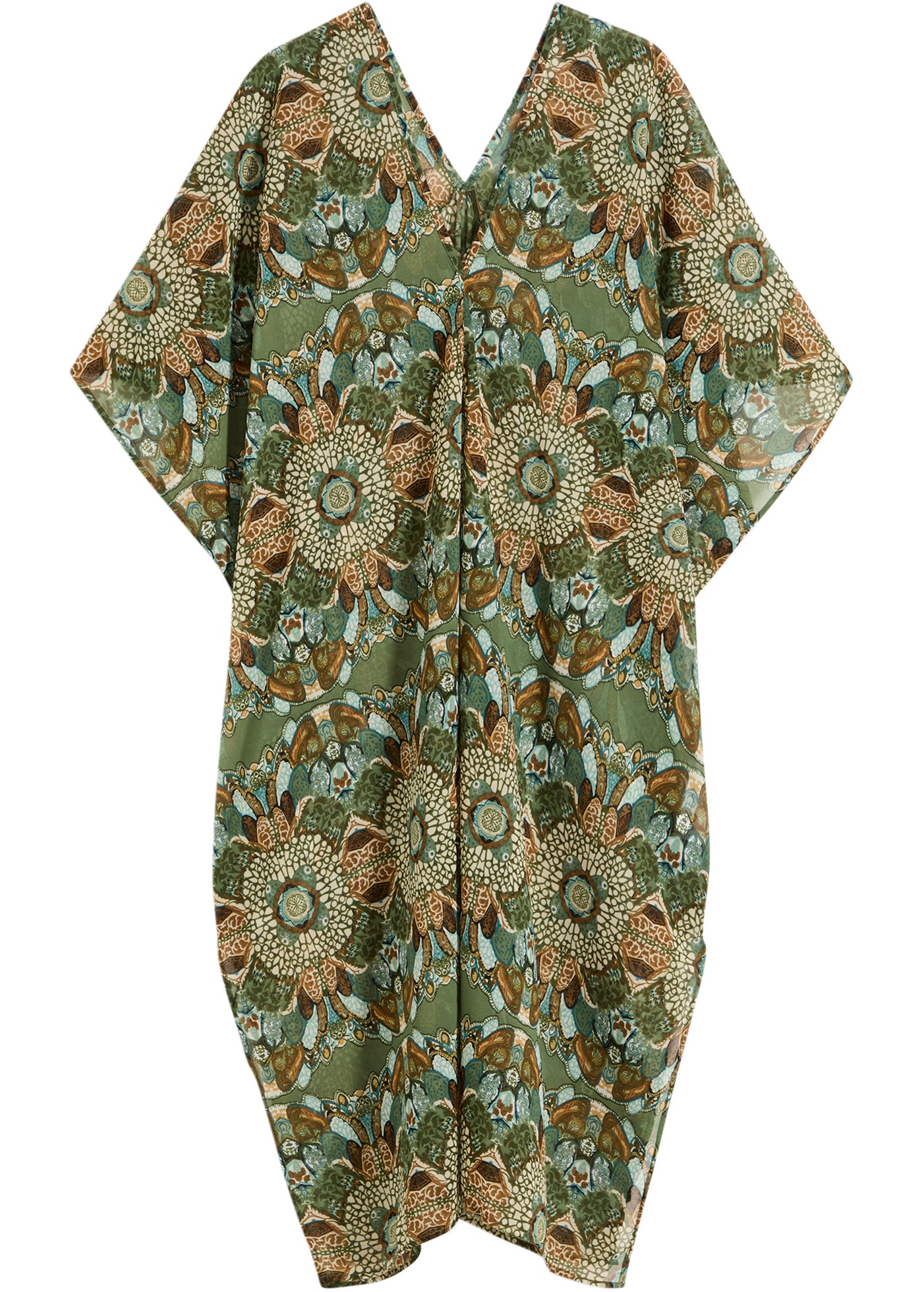 bonprix Tunikakleid für Frühjahr und Sommer, Strandkleid, aus Polyester, lang