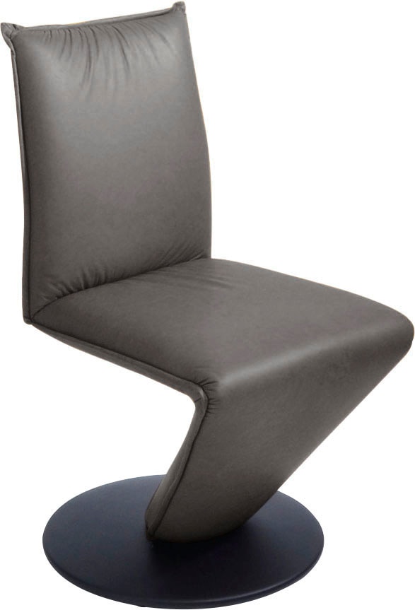 Image of K+W Komfort & Wohnen Esszimmerstuhl "Drive Drehstuhl" () Stuhl mit federnder Sitzschale, Drehteller in Metall schwarz Struktur