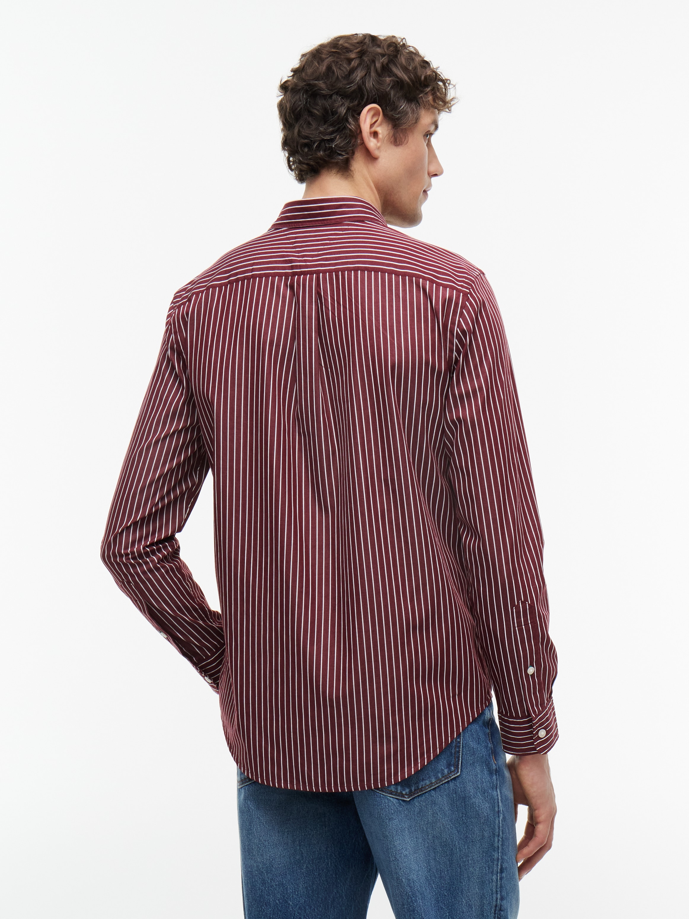 Tommy Hilfiger Chemise à manches longues »FLEX HAIRLINE POPLIN REGULAR FIT« Col boutonné, rayé