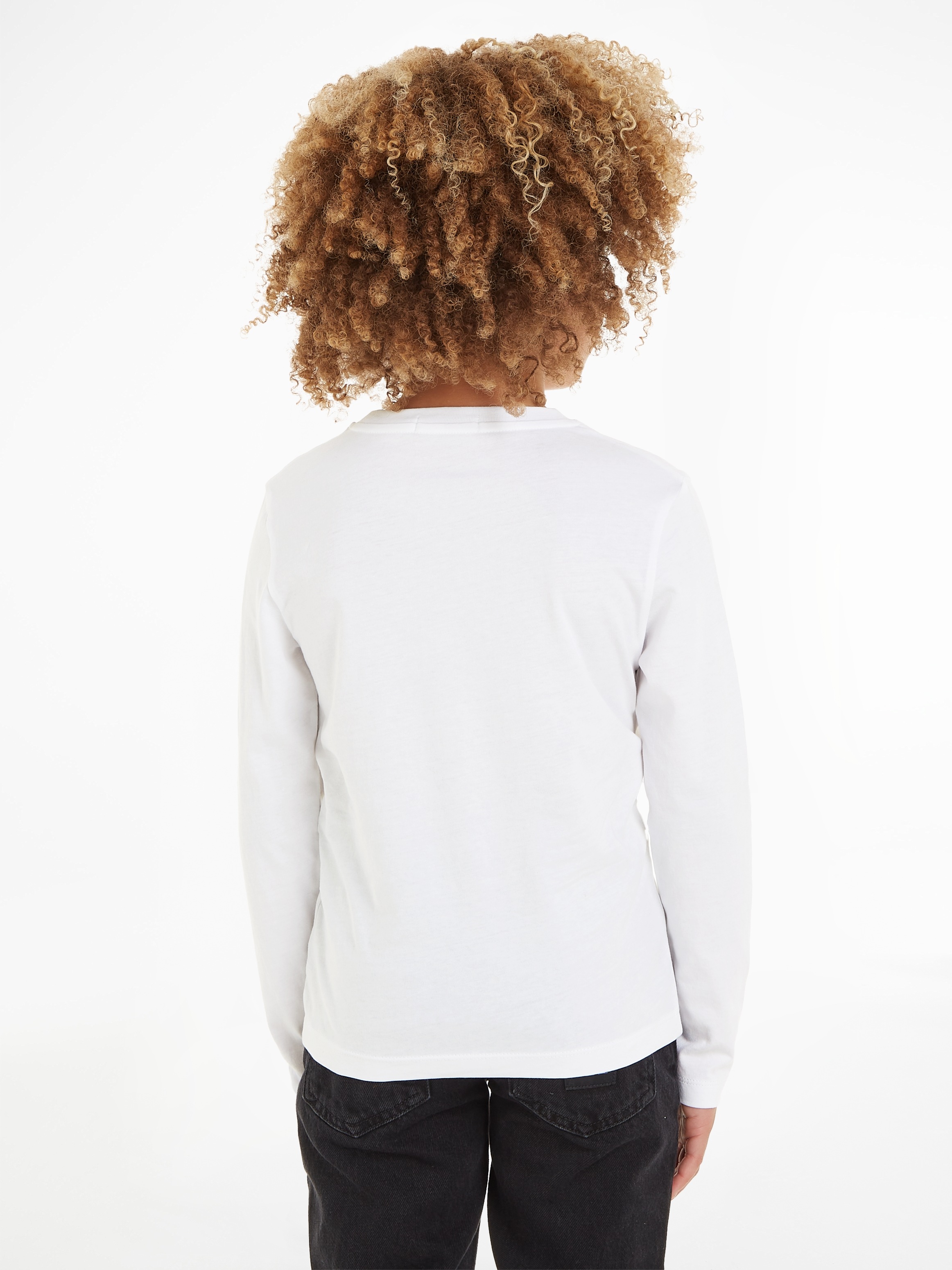 Calvin Klein Jeans Langarmshirt »CHEST MONOGRAM LS TOP«, für Kinder bis 16 Jahre